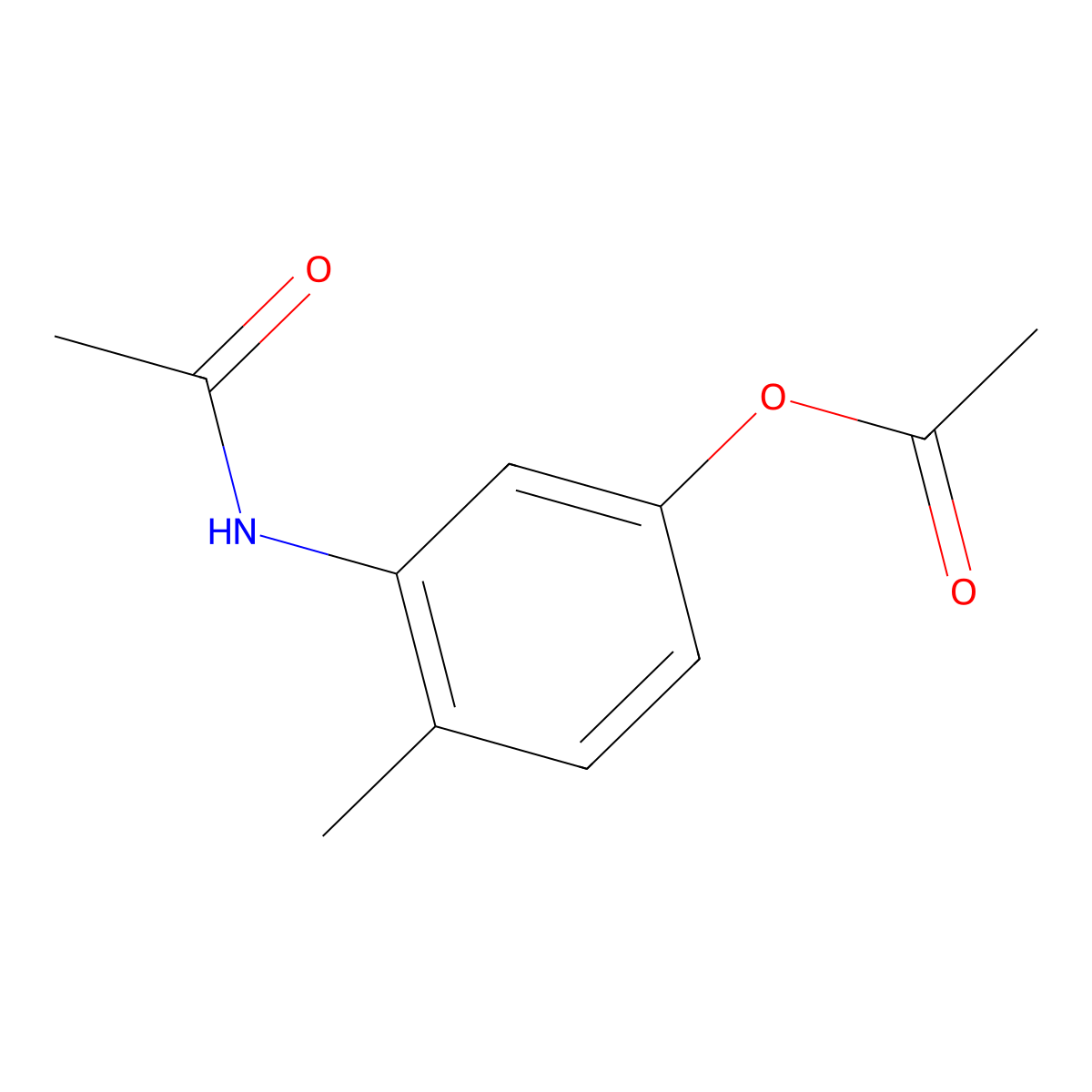 3-Acetamido-4-methylphenyl acetate molecular structure, CAS 220139-79-7