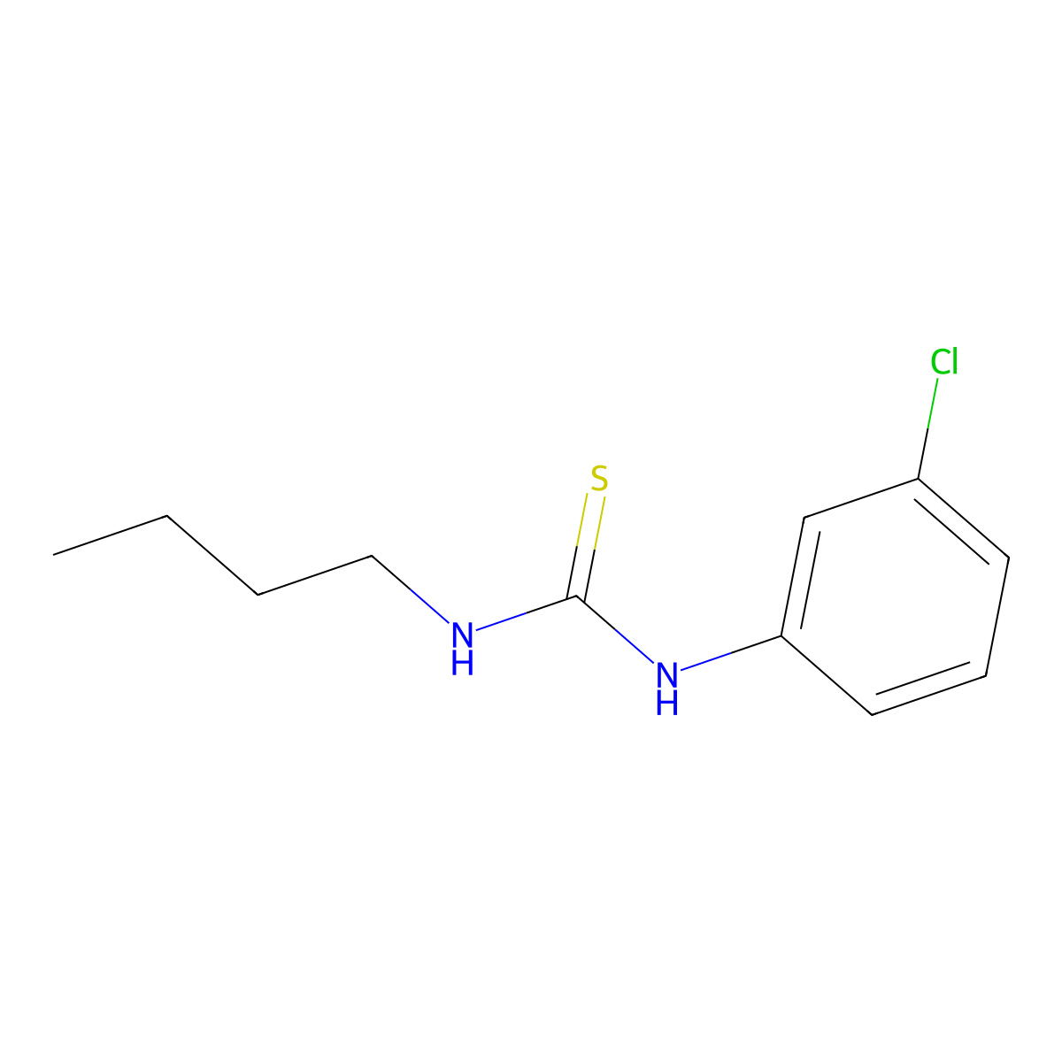1-Butyl-3-(3-chlorophenyl)thiourea molecular structure, CAS 22014-70-6
