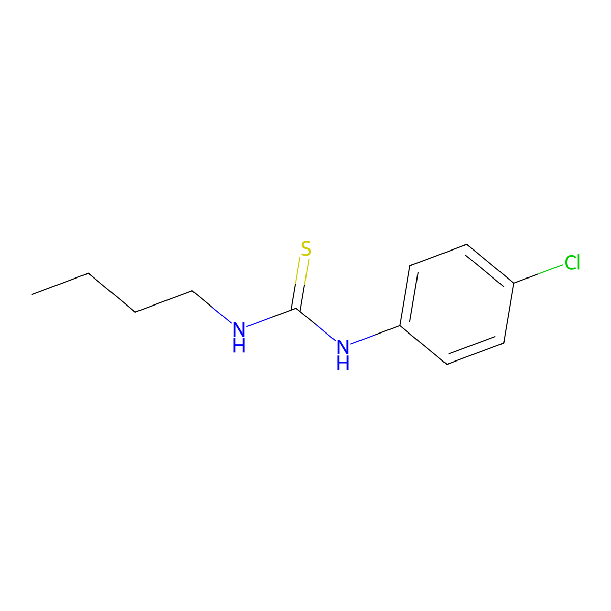 N-butyl-N'-(4-chlorophenyl)thiourea molecular structure, CAS 22014-71-7