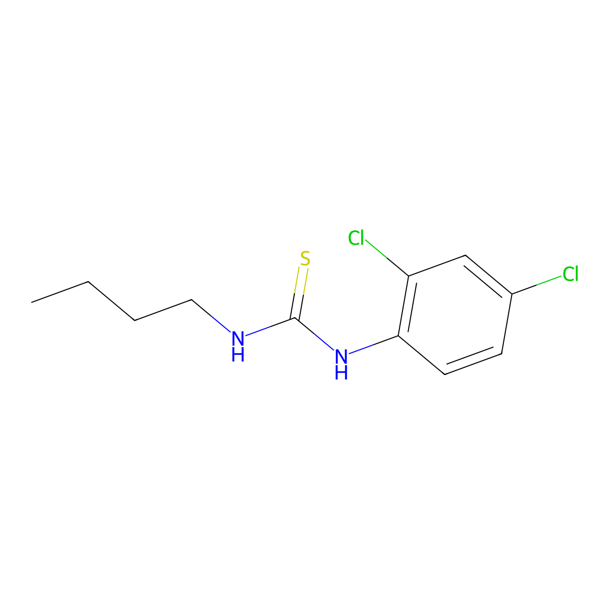 1-Butyl-3-(2,4-dichlorophenyl)thiourea molecular structure, CAS 22014-73-9