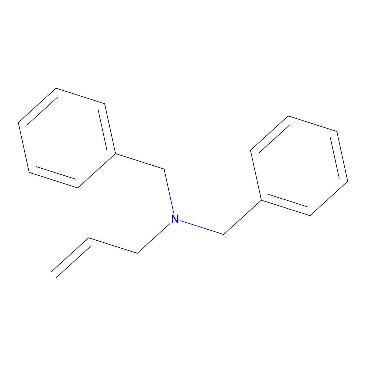 Dibenzyl(prop-2-en-1-yl)amine molecular structure, CAS 22014-91-1