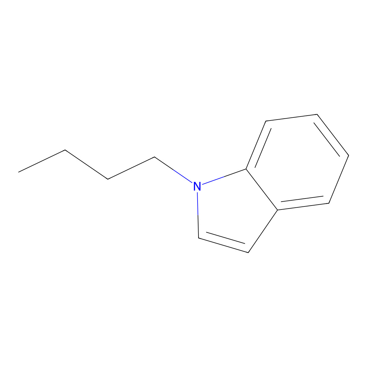 1-Butyl-1H-indole molecular structure, CAS 22014-99-9