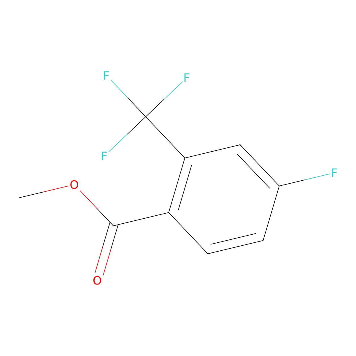 Methyl 4-fluoro-2-(trifluoromethyl)benzoate molecular structure, CAS 220141-23-1
