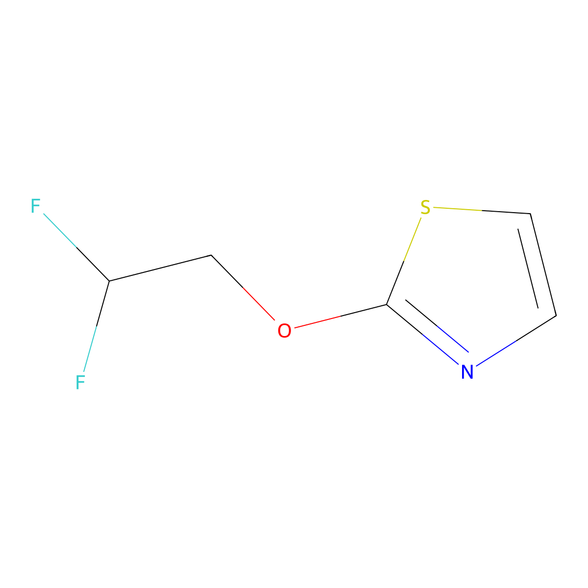 2-(2,2-Difluoroethoxy)-1,3-thiazole molecular structure, CAS 2201425-56-9