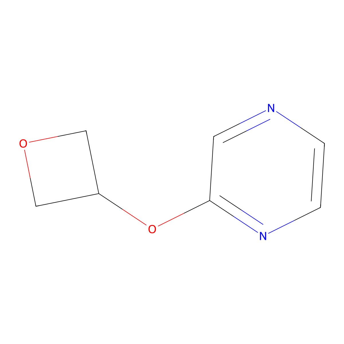 2-(Oxetan-3-yloxy)pyrazine molecular structure, CAS 2201427-05-4