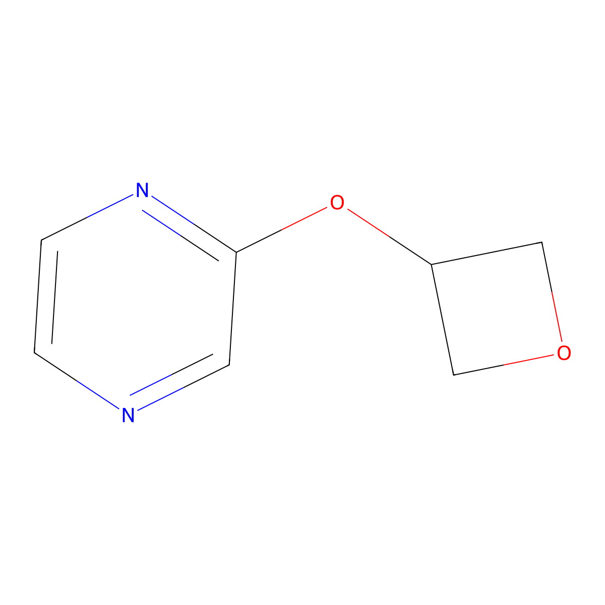 2-(Oxetan-3-yloxy)pyrazine molecular structure, CAS 2201427-05-4