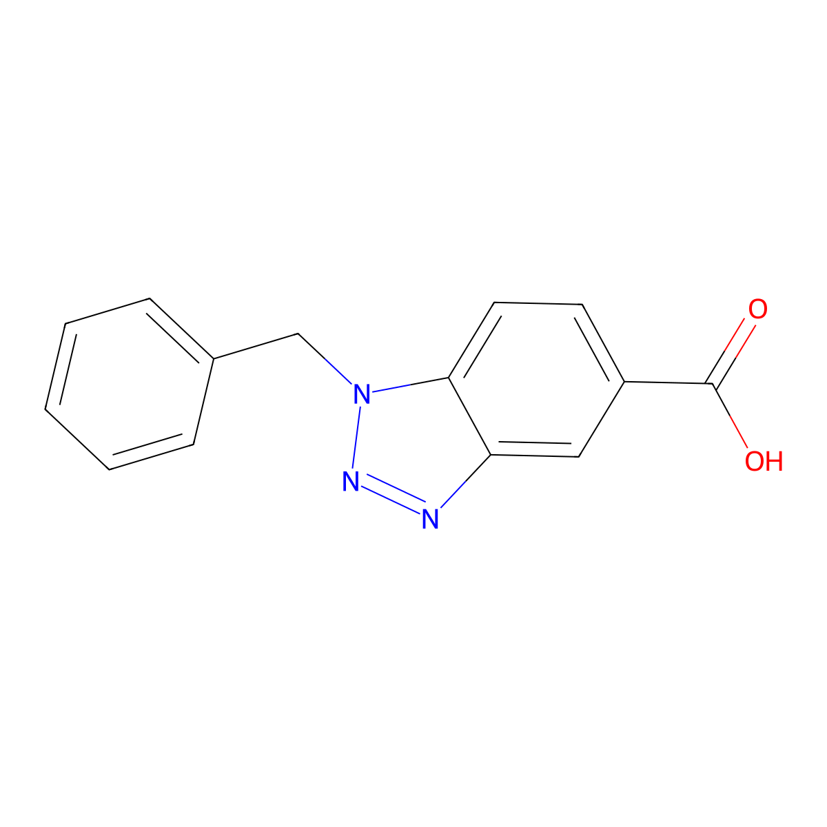 1-Benzyl-1,2,3-benzotriazole-5-carboxylic acid molecular structure, CAS 220143-28-2