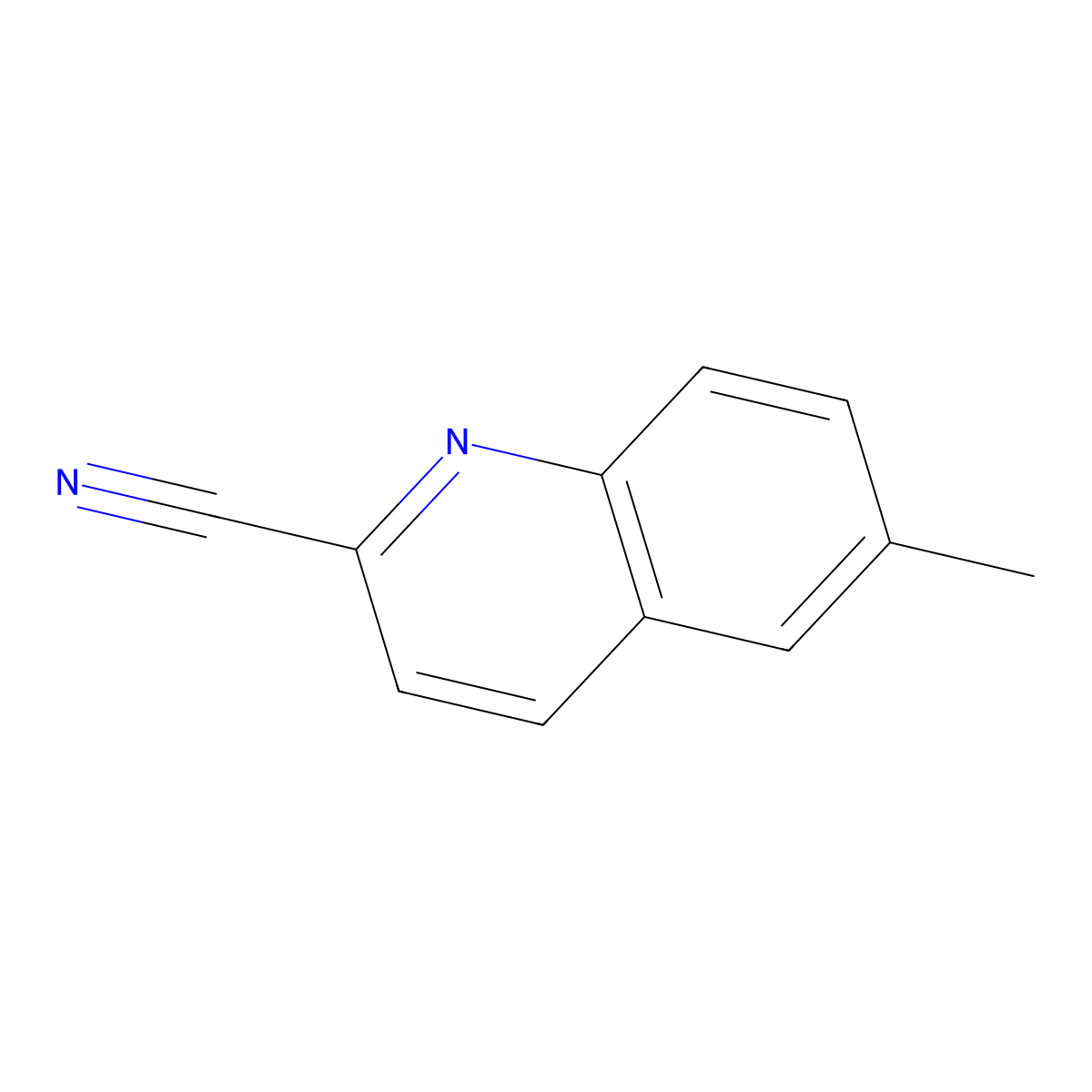 6-Methylquinoline-2-carbonitrile molecular structure, CAS 220143-48-6
