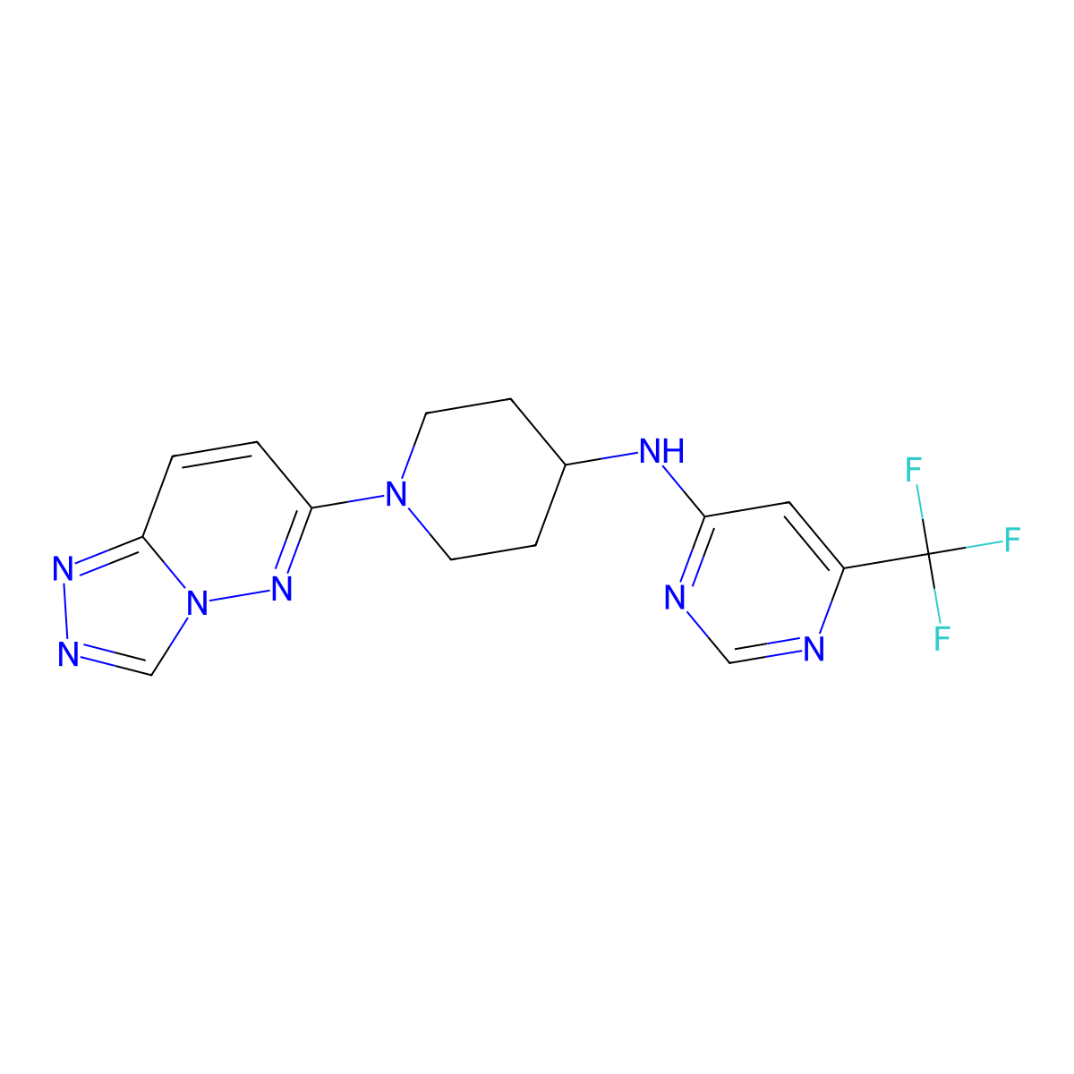 N-(1-{[1,2,4]triazolo[4,3-b]pyridazin-6-yl}piperidin-4-yl)-6-(trifluoromethyl)pyrimidin-4-amine molecular structure, CAS 2201434-31-1