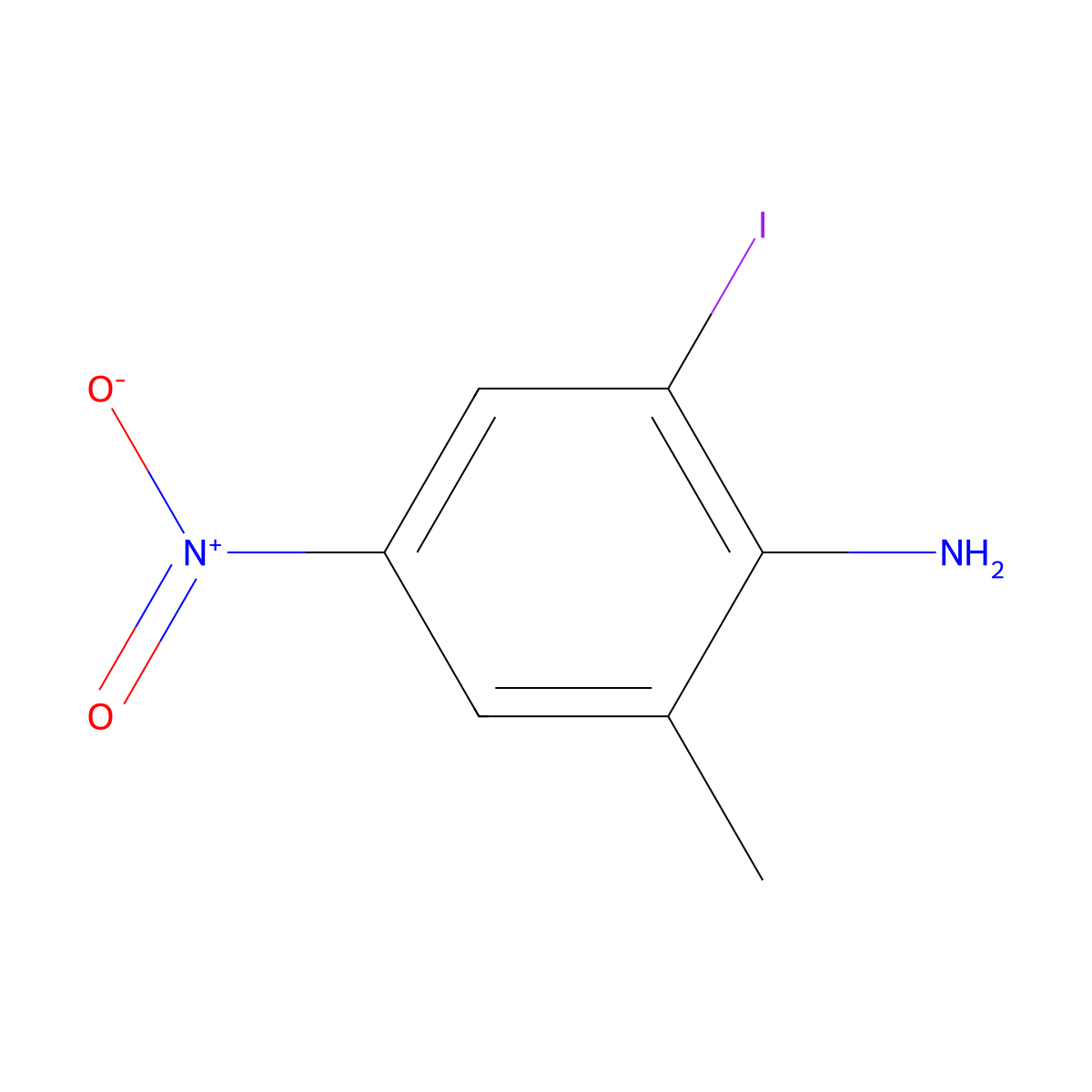 2-Iodo-6-methyl-4-nitroaniline molecular structure, CAS 220144-91-2