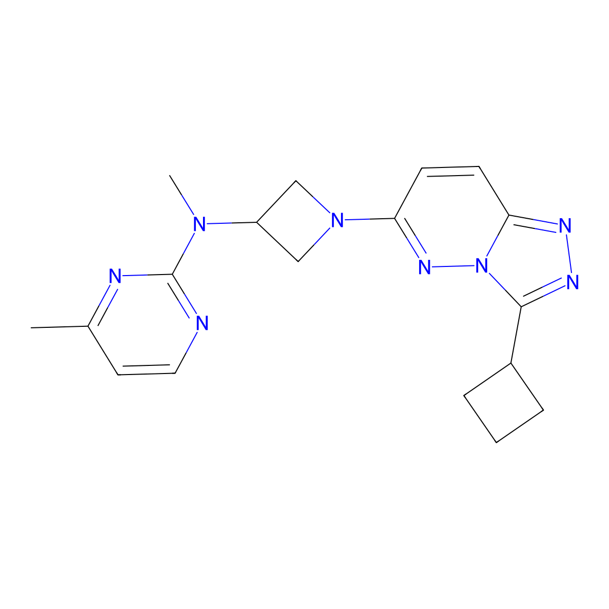 N-(1-{3-cyclobutyl-[1,2,4]triazolo[4,3-b]pyridazin-6-yl}azetidin-3-yl)-N,4-dimethylpyrimidin-2-amine molecular structure, CAS 2201508-59-8