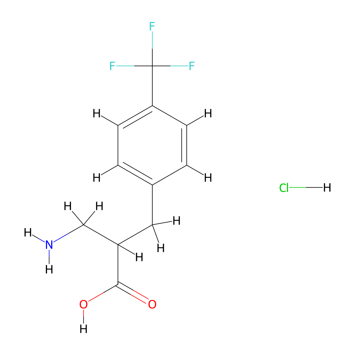 3-Amino-2-(4-(trifluoromethyl)benzyl)propanoic acid hydrochloride molecular structure, CAS 2201551-70-2