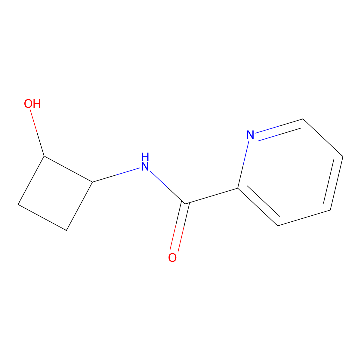 N-(2-hydroxycyclobutyl)pyridine-2-carboxamide molecular structure, CAS 2201574-75-4
