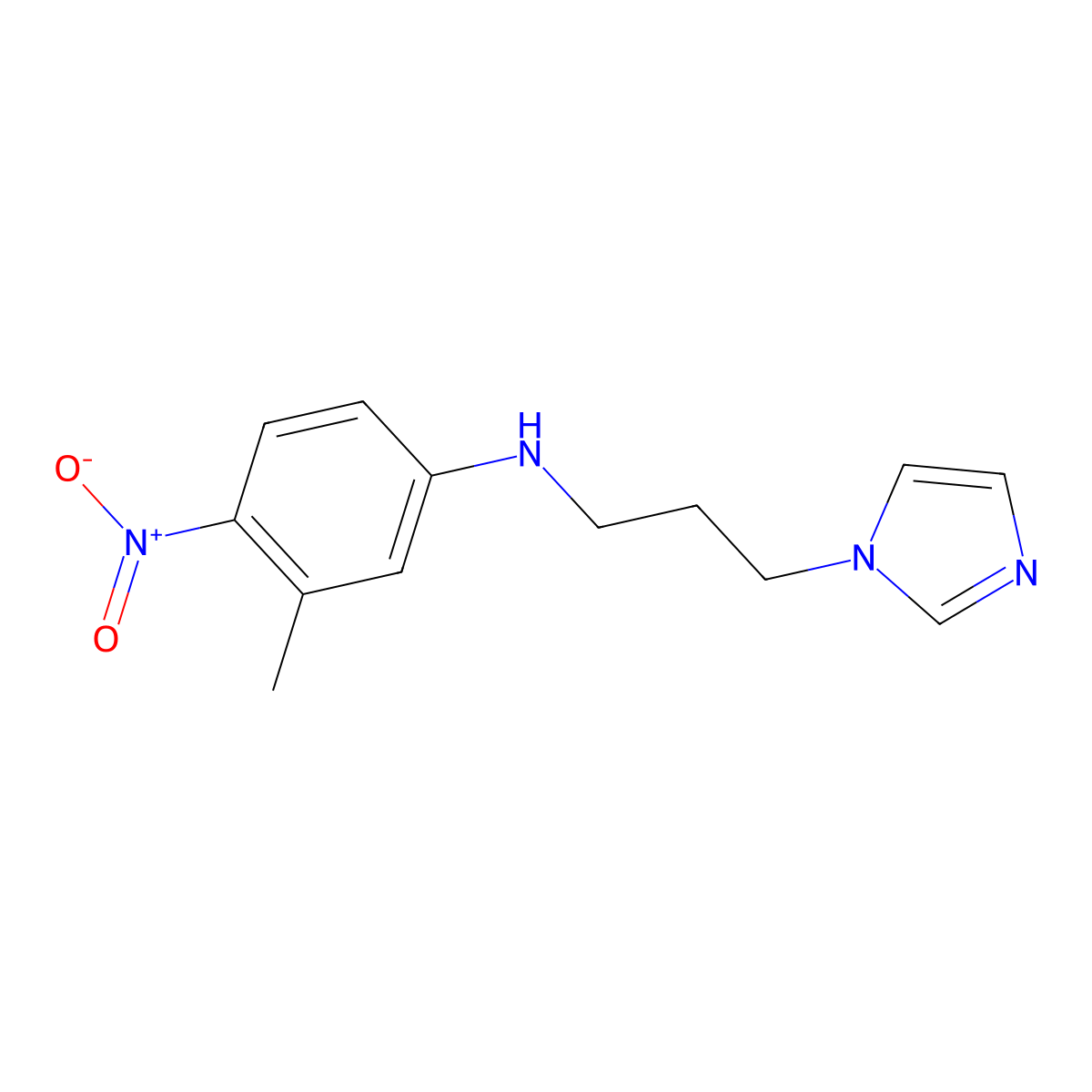 N-[3-(1H-Imidazol-1-yl)propyl]-3-methyl-4-nitroaniline molecular structure, CAS 220158-90-7