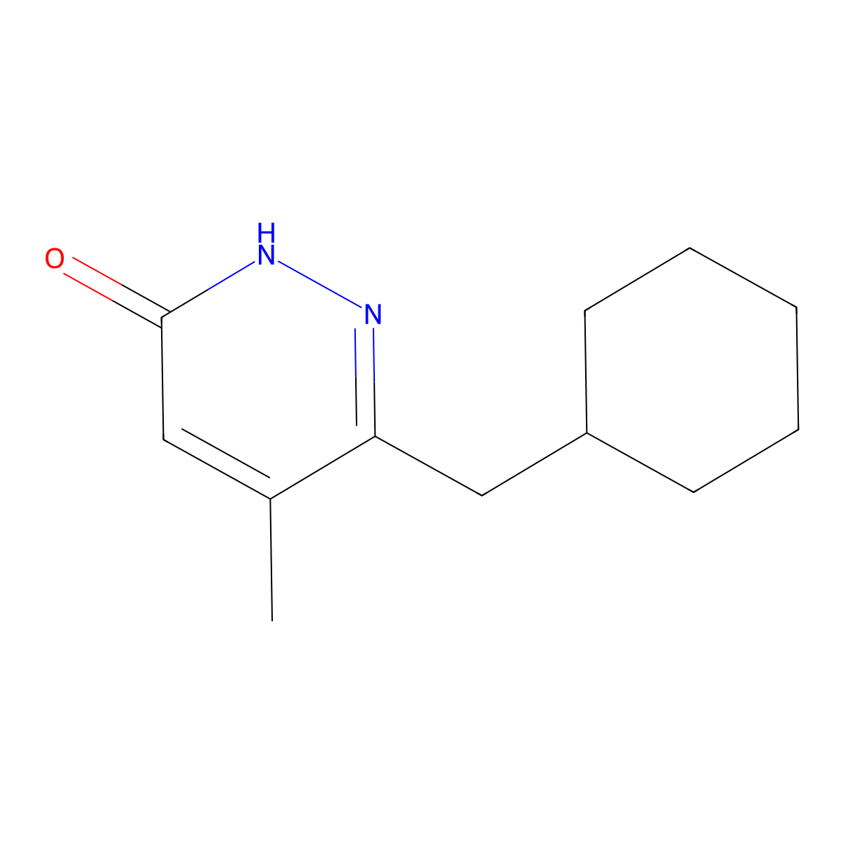 6-(Cyclohexylmethyl)-5-methyl-2,3-dihydropyridazin-3-one molecular structure, CAS 2201581-08-8