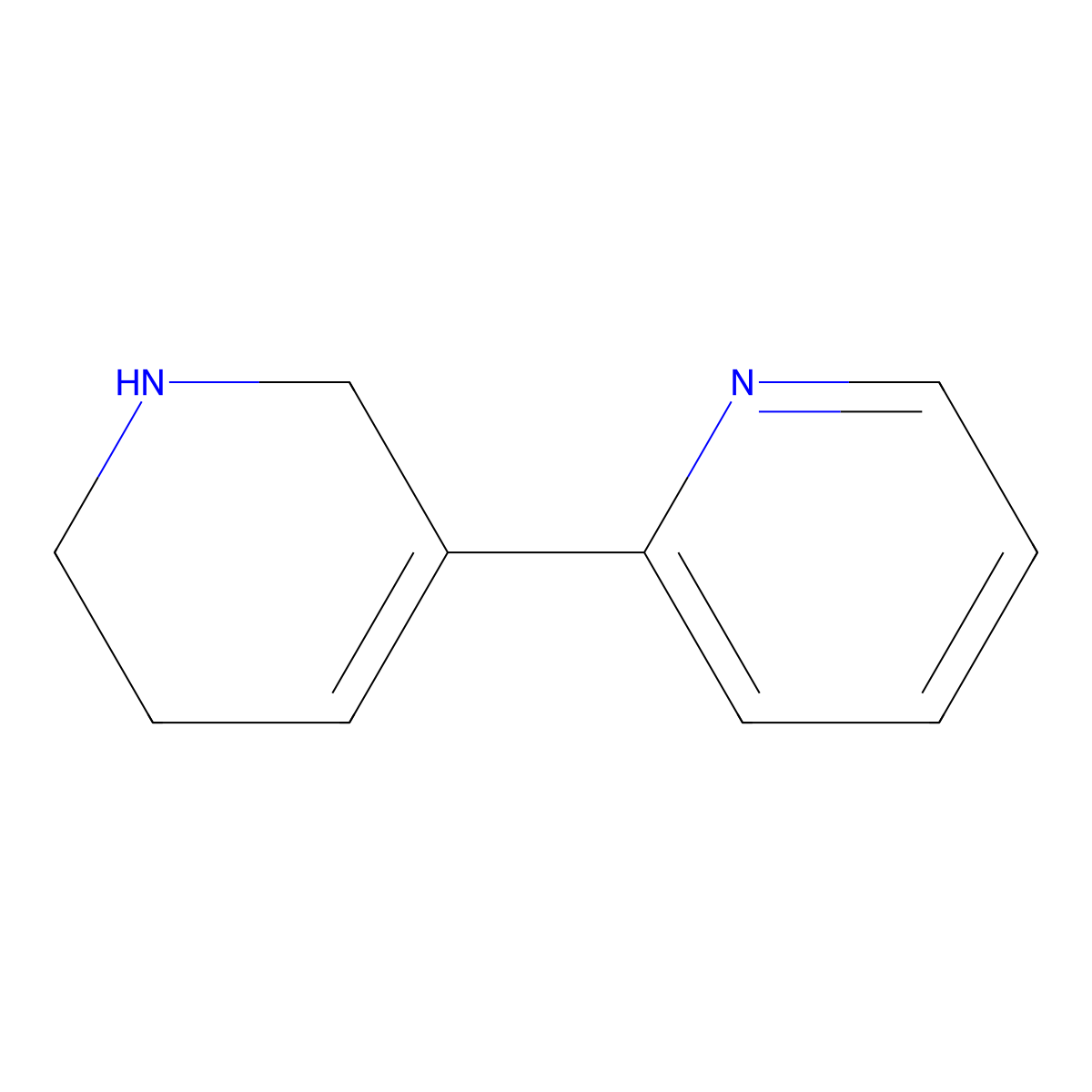2-(1,2,5,6-Tetrahydropyridin-3-yl)pyridine molecular structure, CAS 220160-09-8