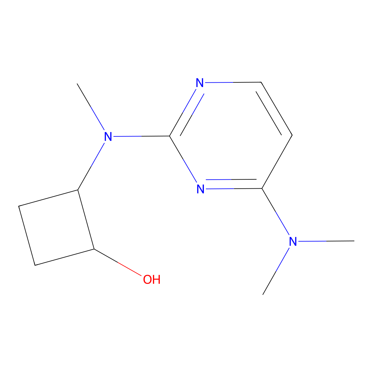2-{[4-(Dimethylamino)pyrimidin-2-yl](methyl)amino}cyclobutan-1-ol molecular structure, CAS 2201615-34-9
