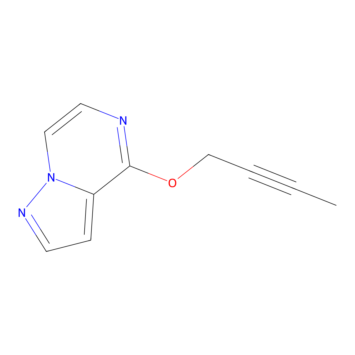 4-(But-2-yn-1-yloxy)pyrazolo[1,5-a]pyrazine molecular structure, CAS 2201621-03-4