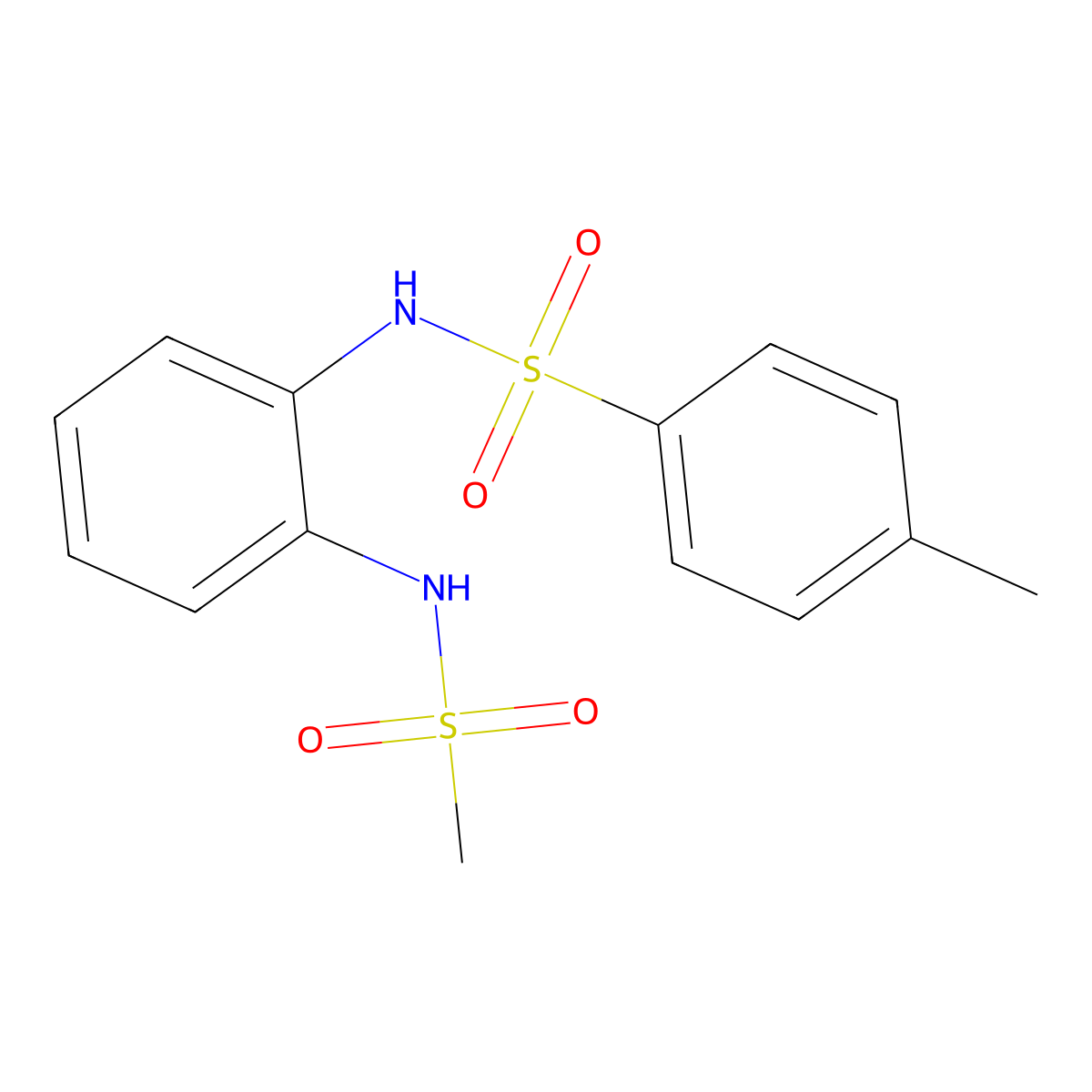 4-Methyl-N-(2-(methylsulfonamido)phenyl)benzenesulfonamide molecular structure, CAS 220165-32-2