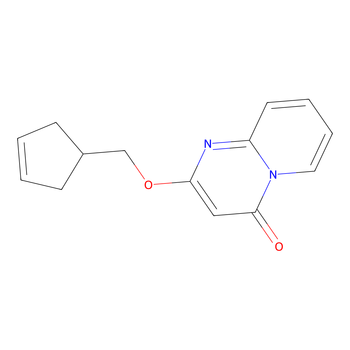 2-[(cyclopent-3-en-1-yl)methoxy]-4H-pyrido[1,2-a]pyrimidin-4-one molecular structure, CAS 2201653-77-0