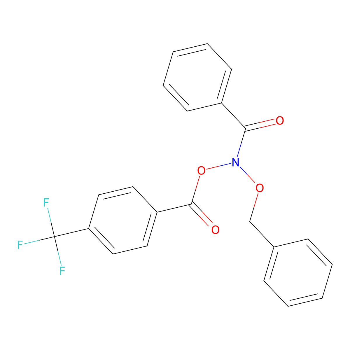 N-(benzyloxy)-1-phenylformamido 4-(trifluoromethyl)benzoate molecular structure, CAS 220168-50-3