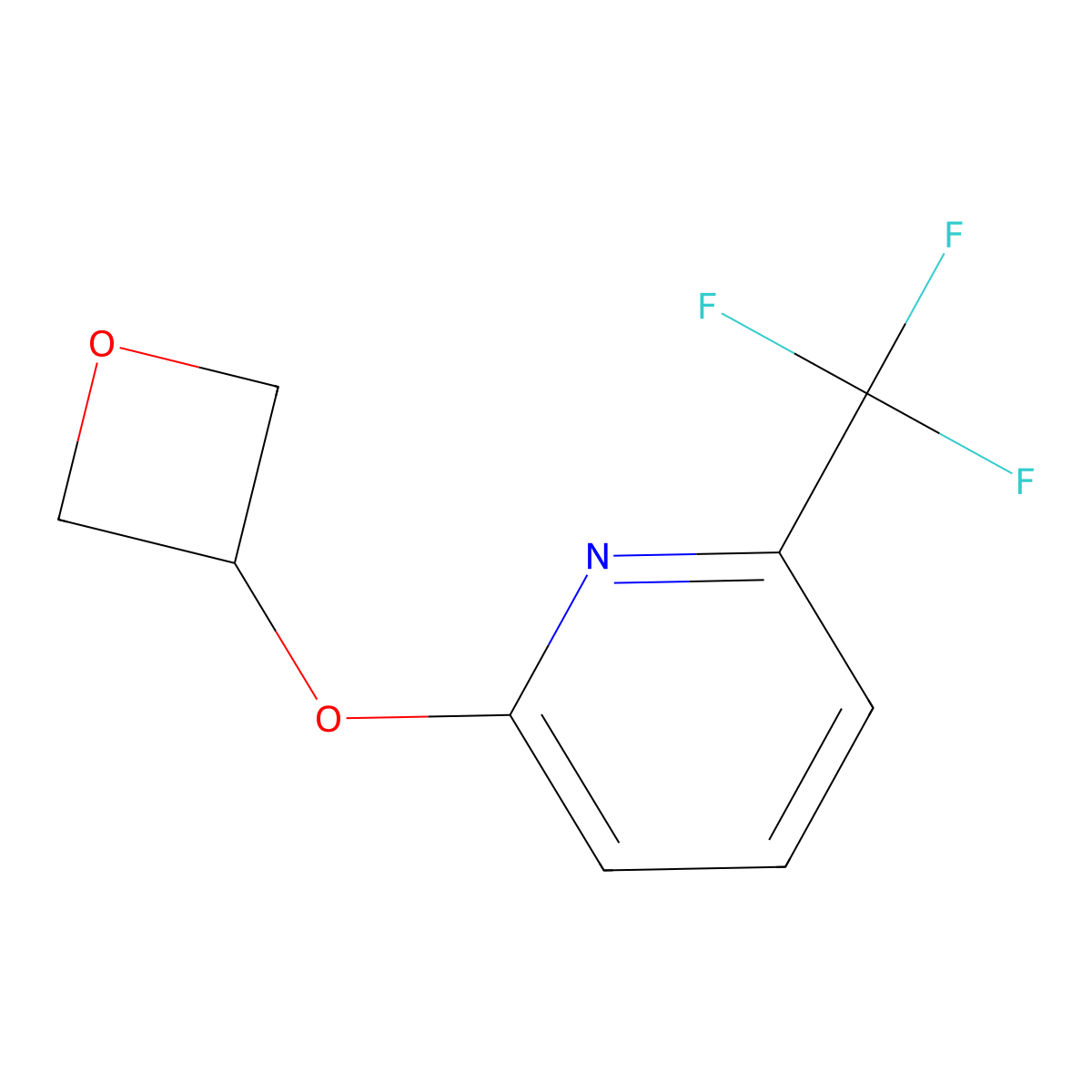 2-(Oxetan-3-yloxy)-6-(trifluoromethyl)pyridine molecular structure, CAS 2201693-95-8