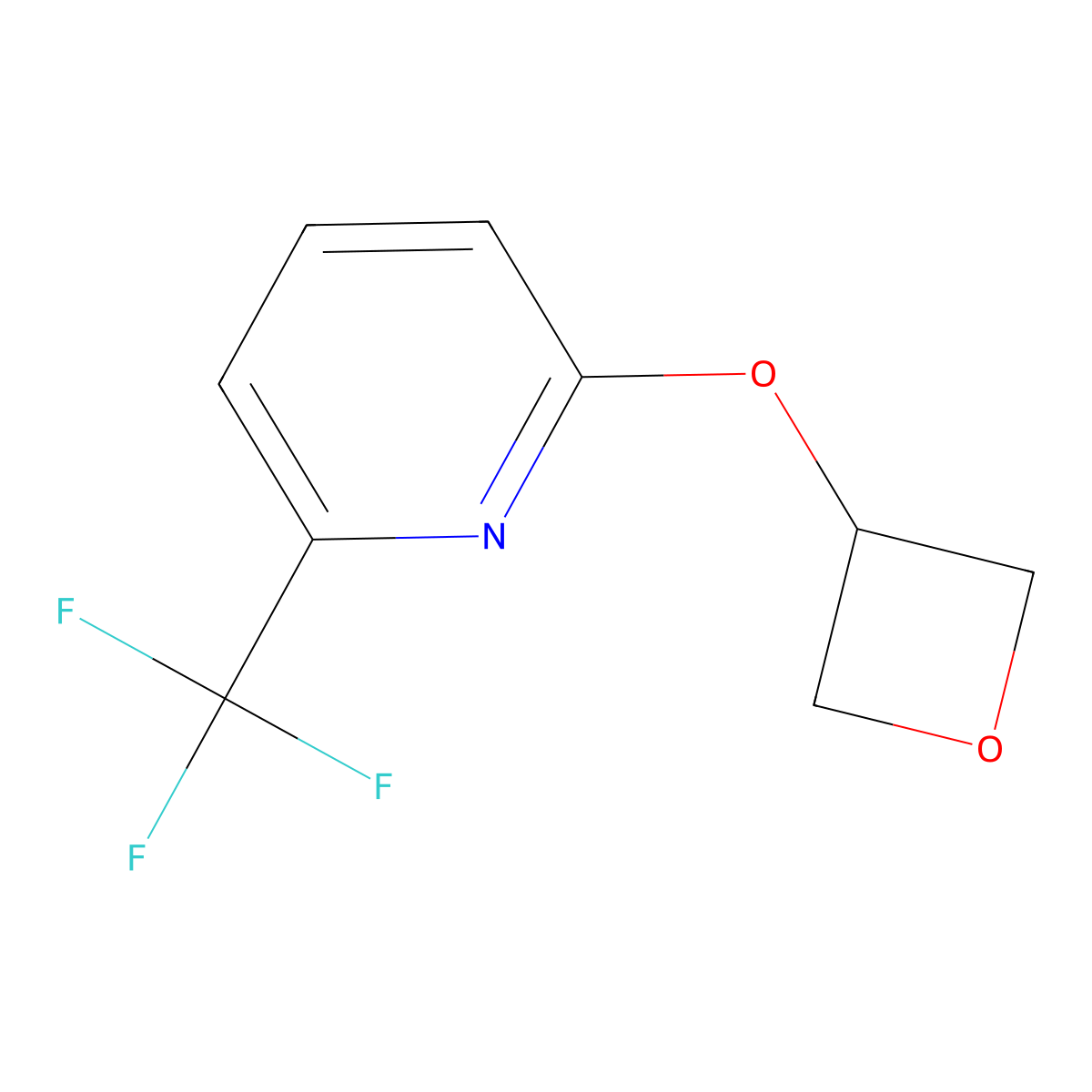 2-(Oxetan-3-yloxy)-6-(trifluoromethyl)pyridine molecular structure, CAS 2201693-95-8