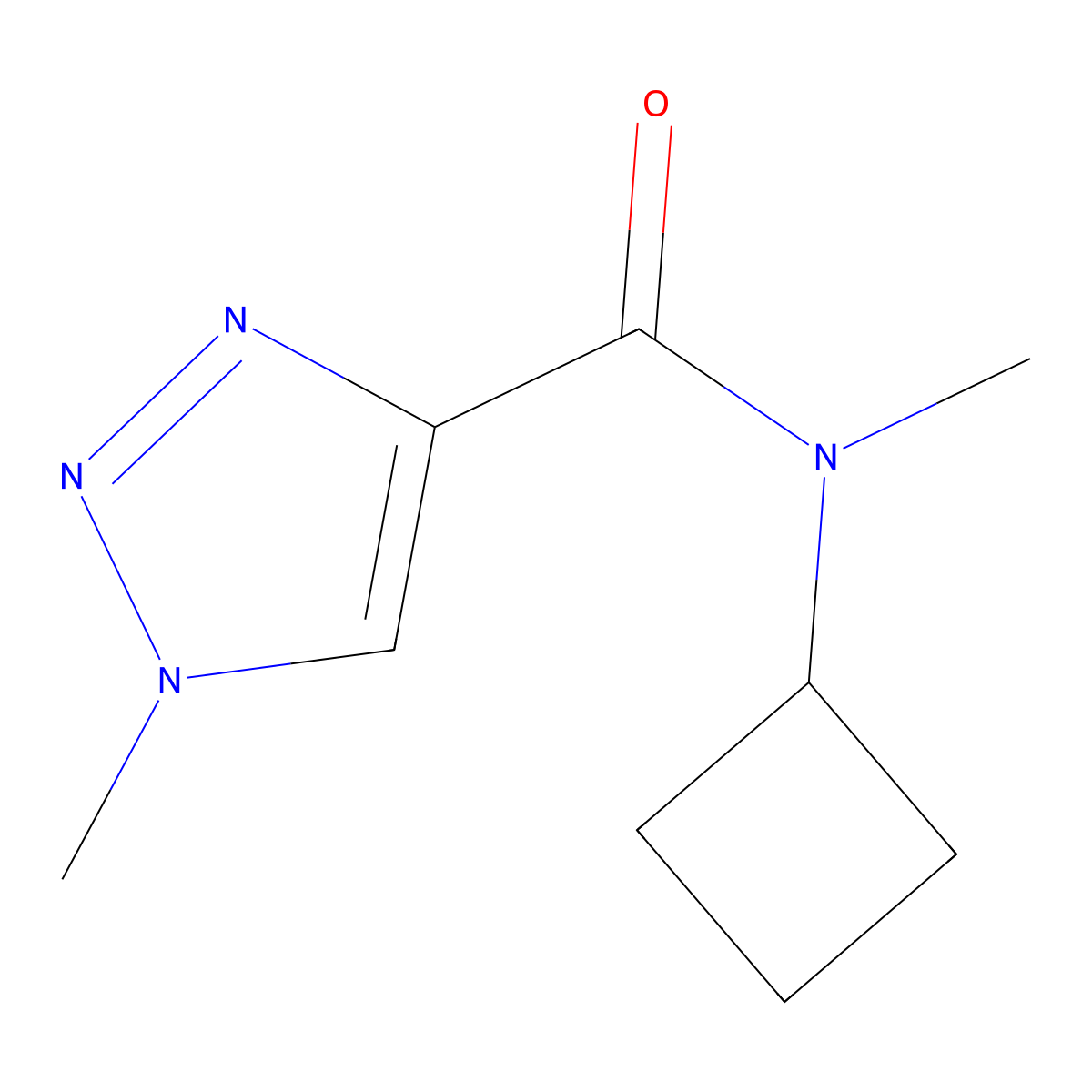N-cyclobutyl-N,1-dimethyl-1H-1,2,3-triazole-4-carboxamide molecular structure, CAS 2201695-79-4