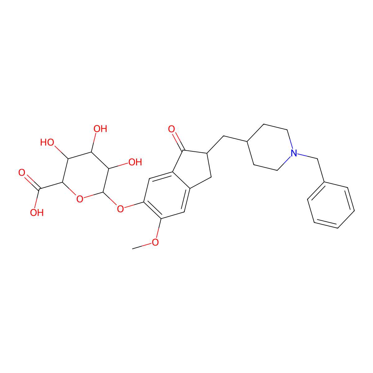 6-o-Desmethyldonepezil glucuronide molecular structure, CAS 220170-73-0