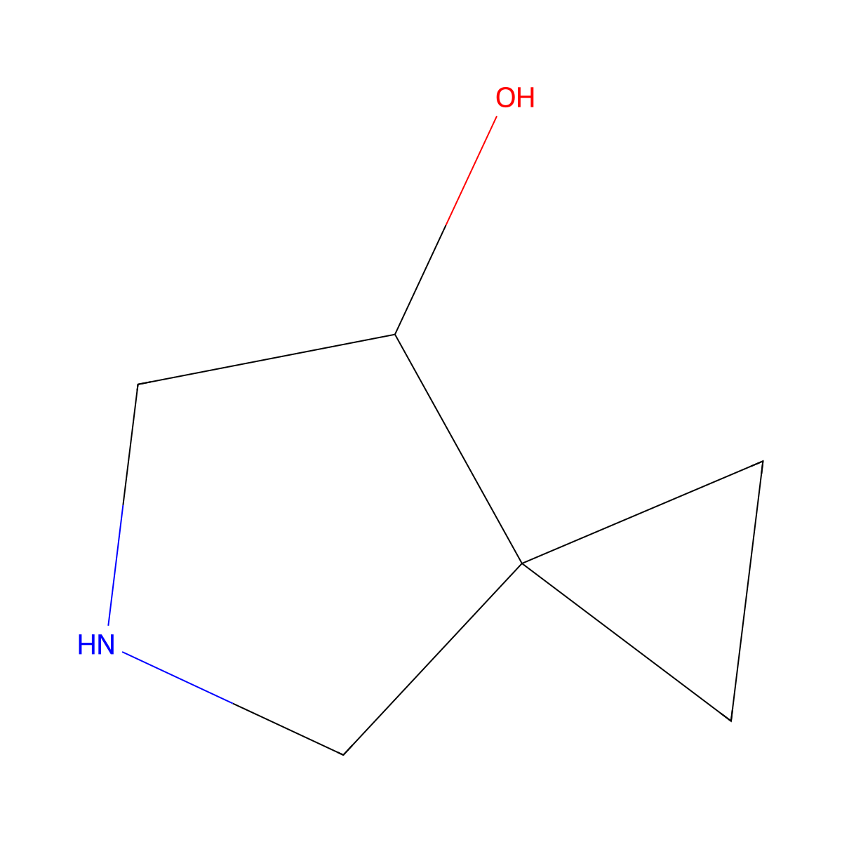 (7S)-5-azaspiro[2.4]heptan-7-ol molecular structure, CAS 2201703-83-3