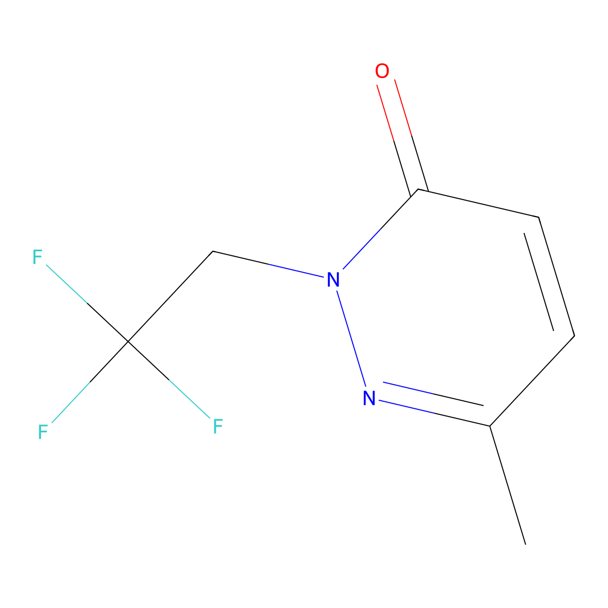 6-Methyl-2-(2,2,2-trifluoroethyl)-2,3-dihydropyridazin-3-one molecular structure, CAS 2201772-57-6