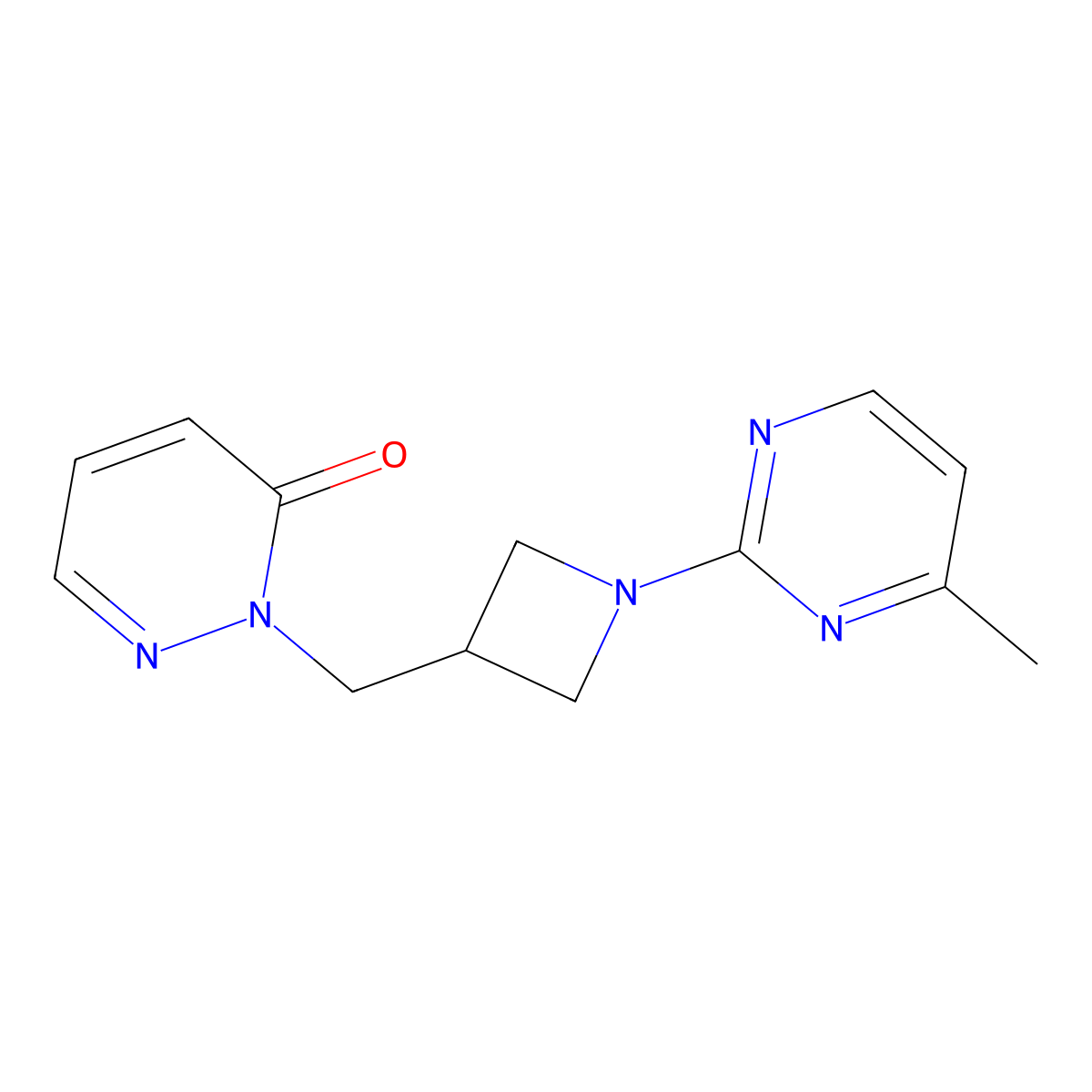2-{[1-(4-Methylpyrimidin-2-yl)azetidin-3-yl]methyl}-2,3-dihydropyridazin-3-one molecular structure, CAS 2201774-12-9