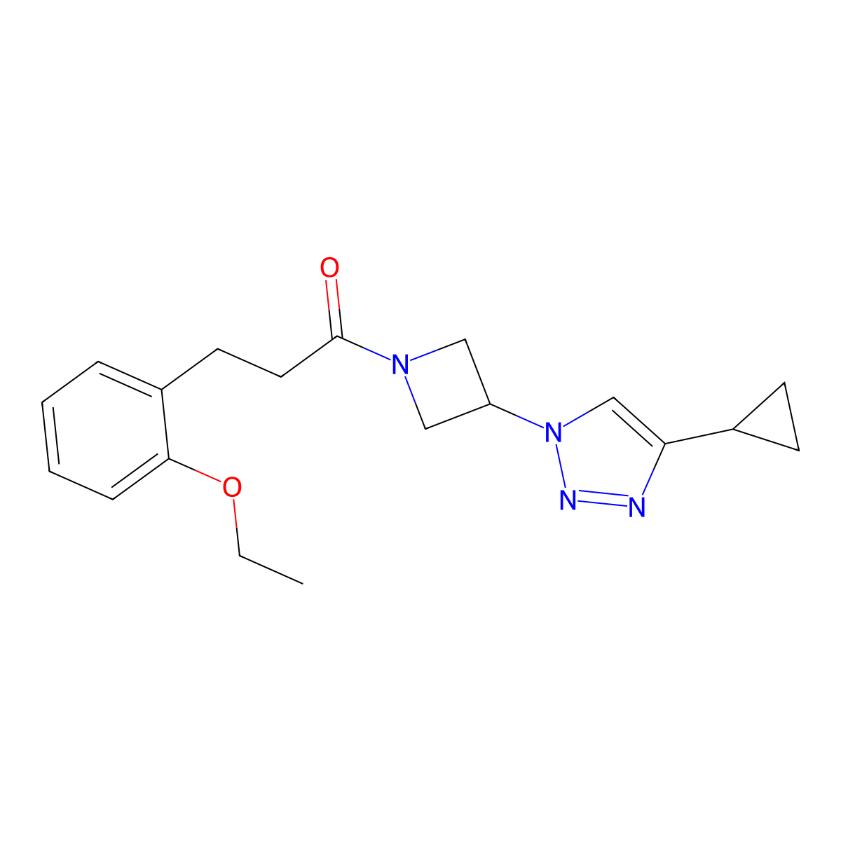 1-[3-(4-cyclopropyl-1H-1,2,3-triazol-1-yl)azetidin-1-yl]-3-(2-ethoxyphenyl)propan-1-one molecular structure, CAS 2201780-99-4