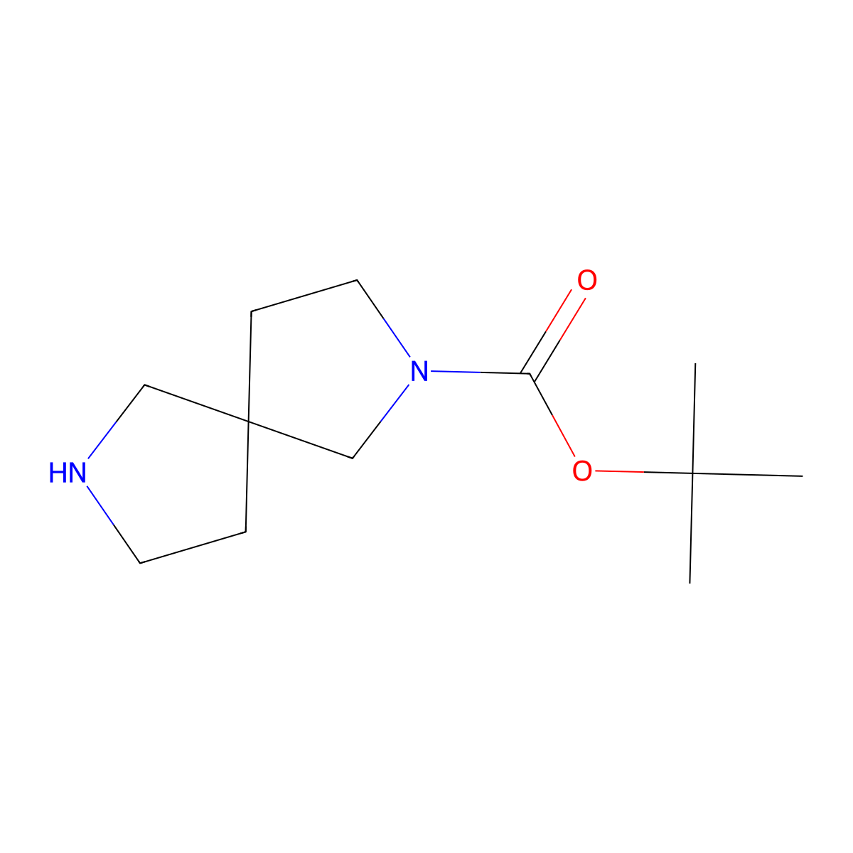 tert-Butyl (R)-2,7-diazaspiro[4.4]nonane-2-carboxylate molecular structure, CAS 2201785-36-4