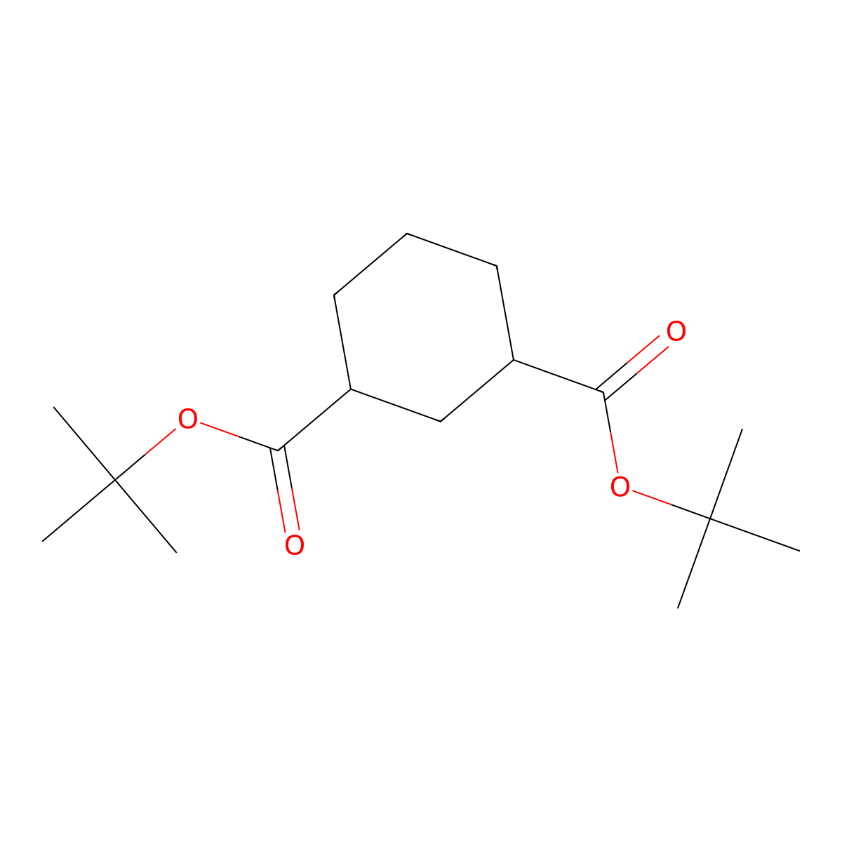 Di-tert-butyl cyclohexane-1,3-dicarboxylate molecular structure, CAS 220179-70-4