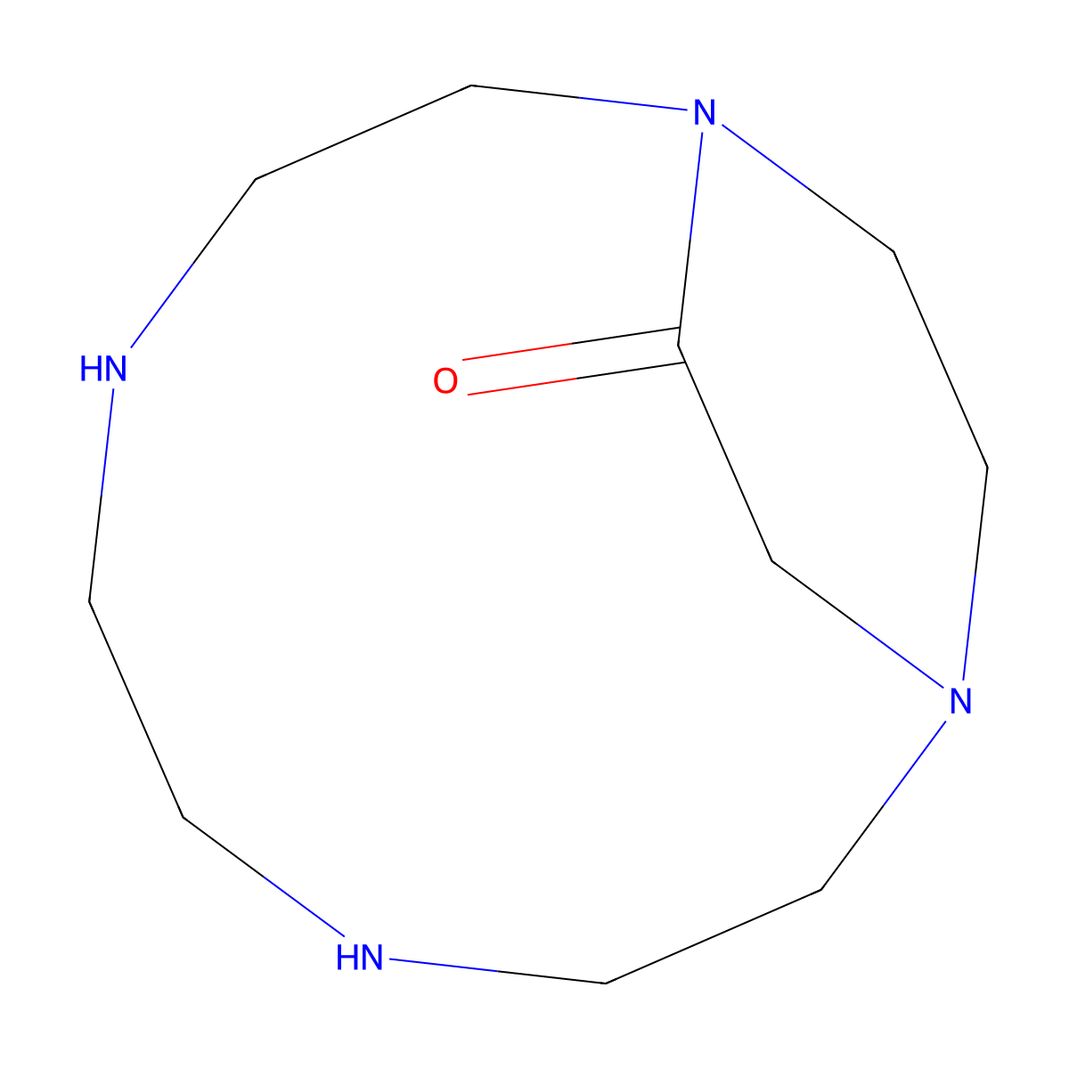 1,4,7,10-Tetraazabicyclo[8.2.2]tetradecan-11-one molecular structure, CAS 220182-11-6