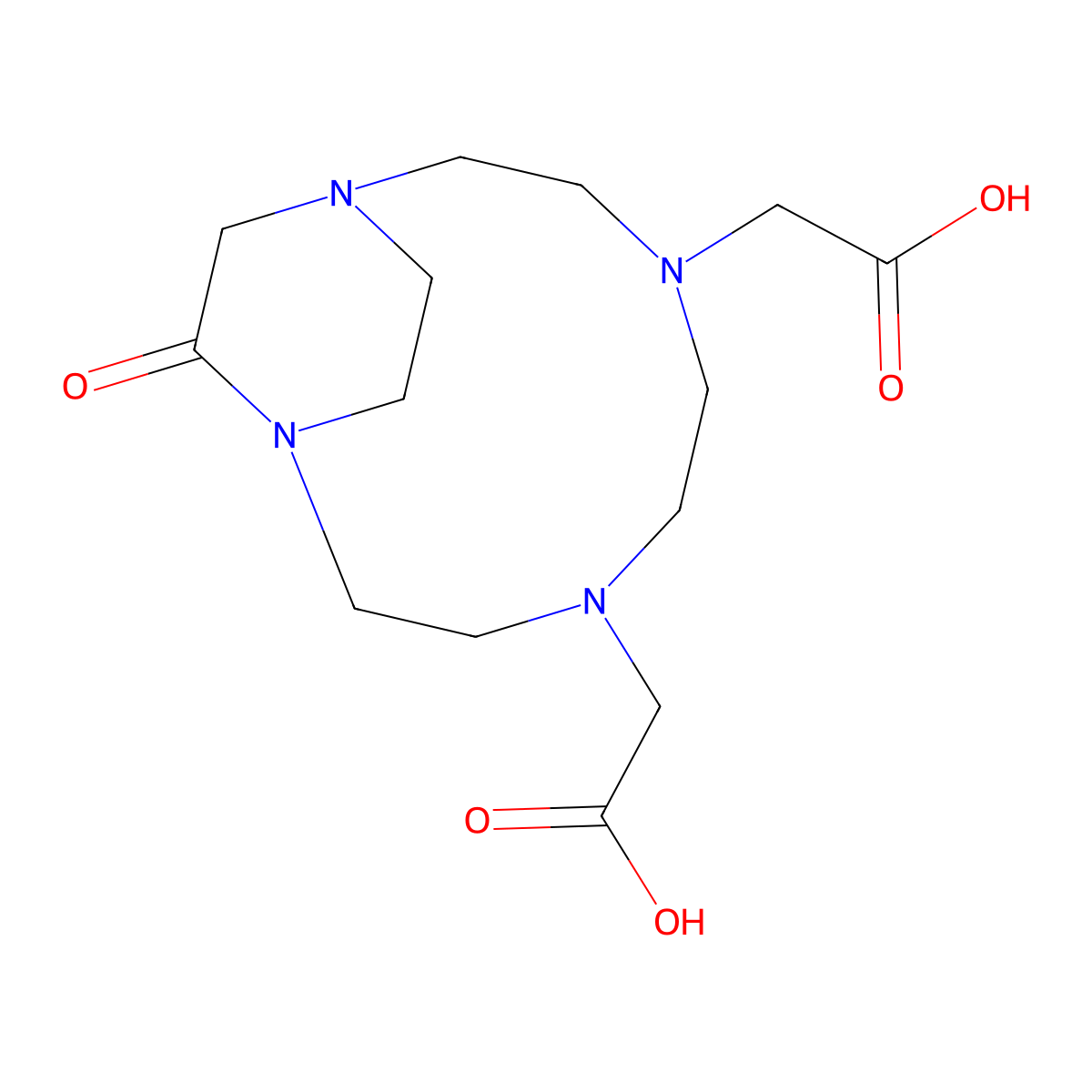 11-Oxo-1,4,7,10-tetraazabicyclo[8.2.2]tetradecane-4,7-diacetic Acid molecular structure, CAS 220182-19-4