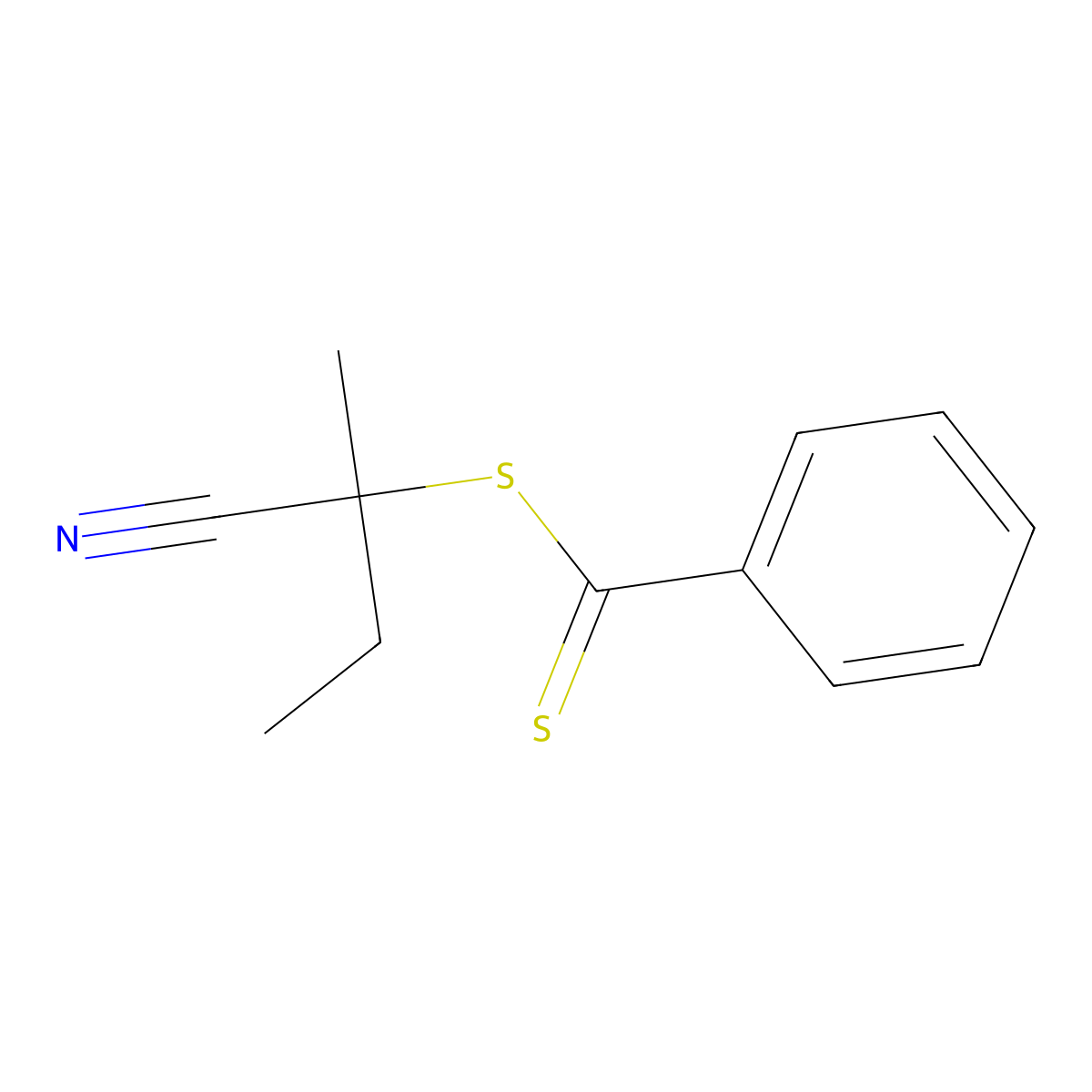 2-Cyanobutan-2-yl benzenecarbodithioate molecular structure, CAS 220182-83-2