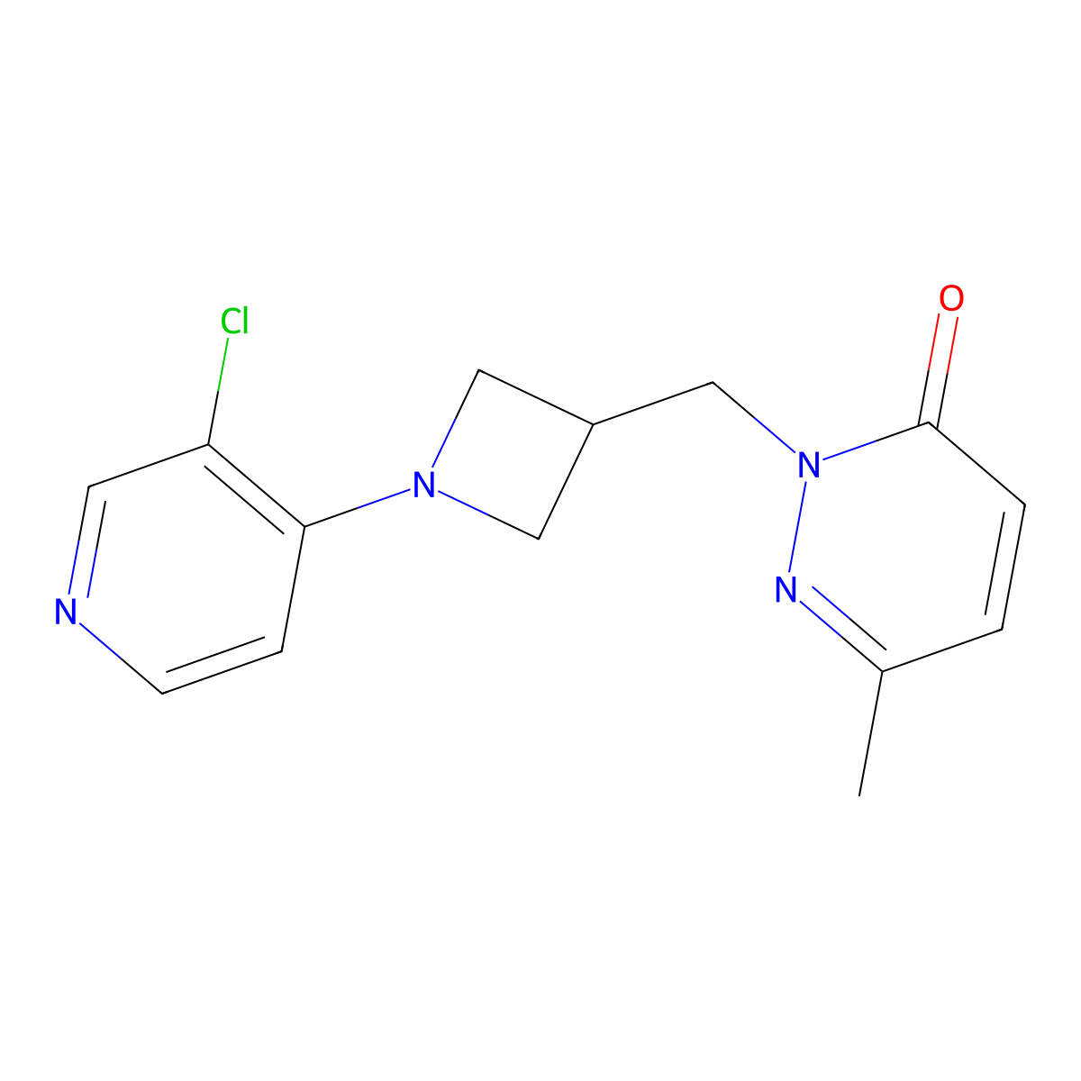 2-{[1-(3-Chloropyridin-4-yl)azetidin-3-yl]methyl}-6-methyl-2,3-dihydropyridazin-3-one molecular structure, CAS 2201828-49-9