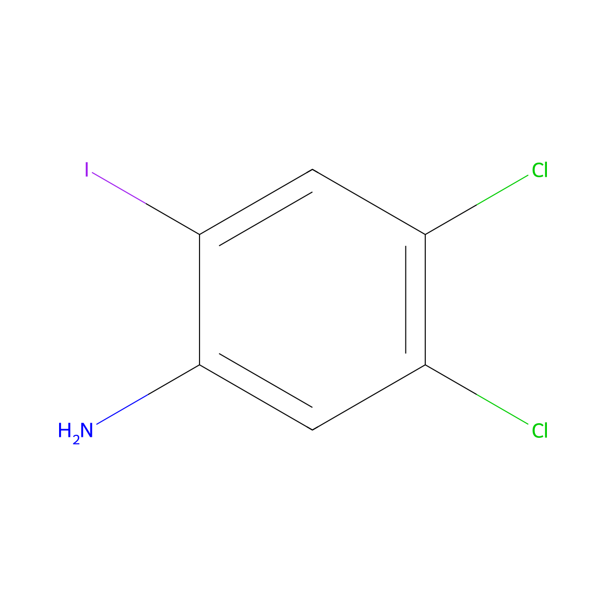 4,5-Dichloro-2-iodoaniline molecular structure, CAS 220185-63-7