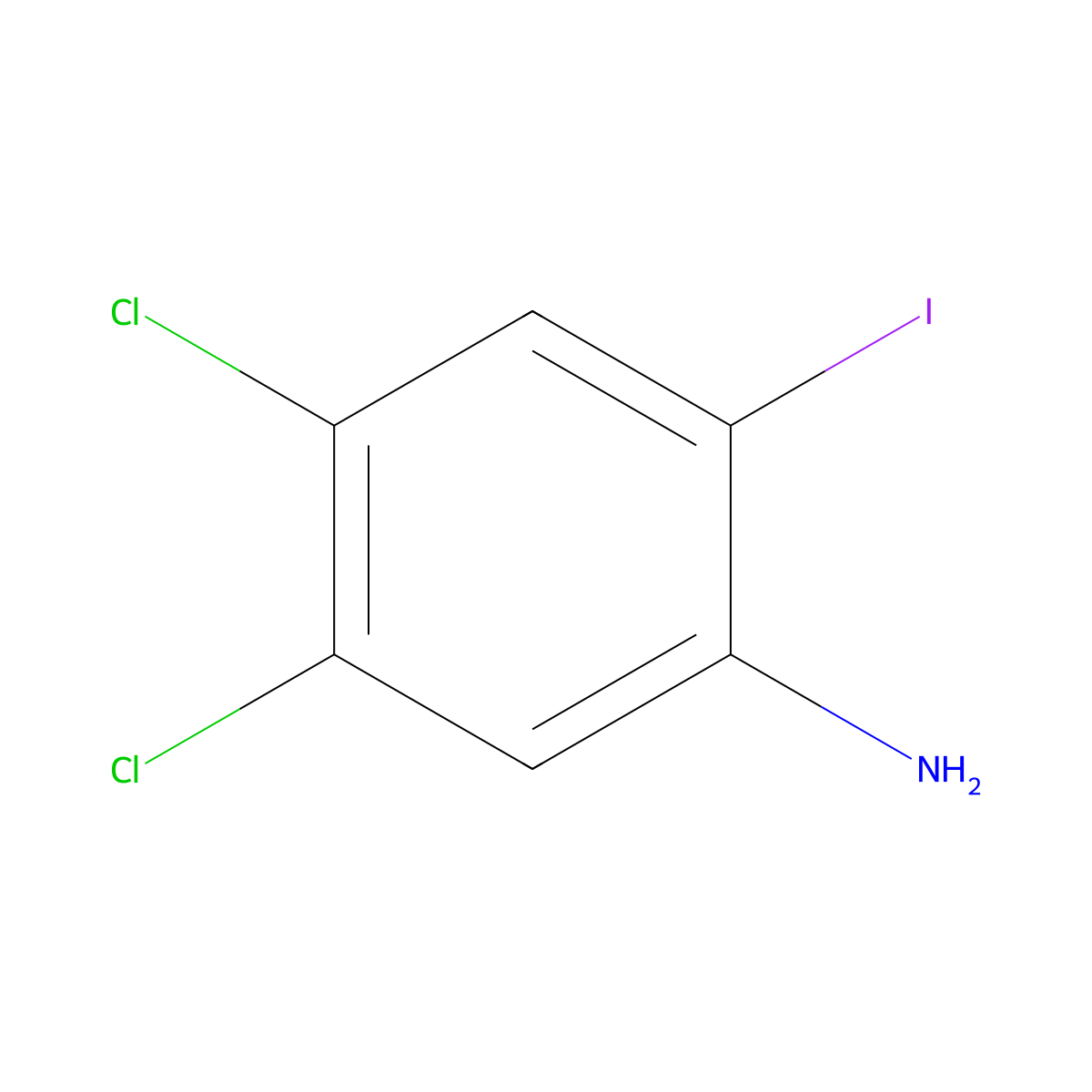 4,5-Dichloro-2-iodoaniline molecular structure, CAS 220185-63-7