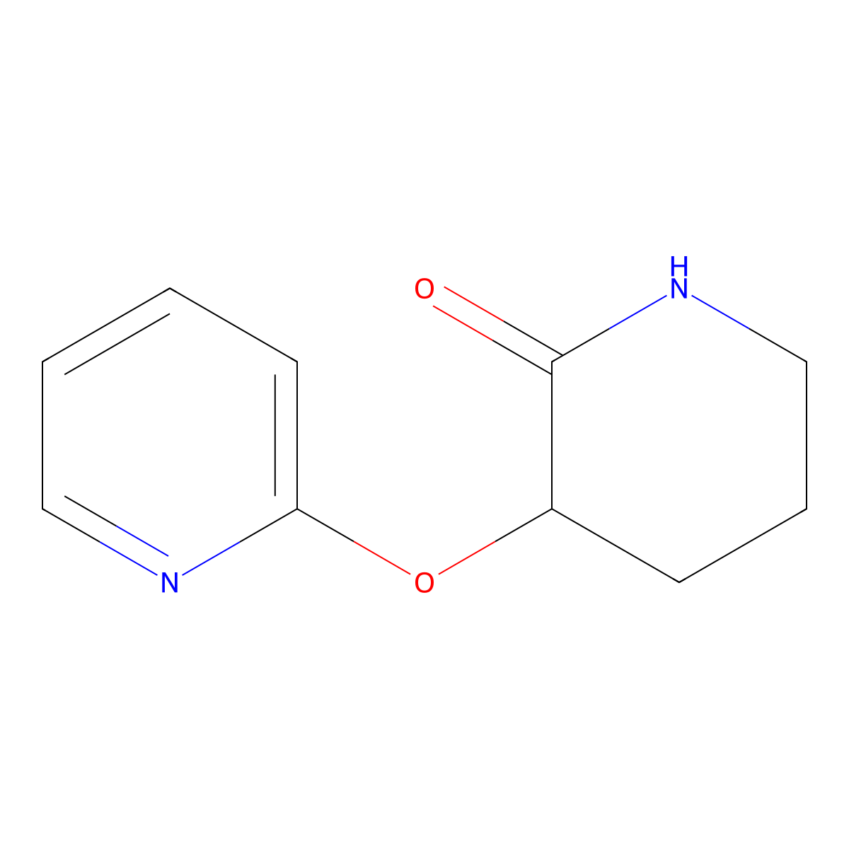 3-(Pyridin-2-yloxy)piperidin-2-one molecular structure, CAS 2201868-65-5