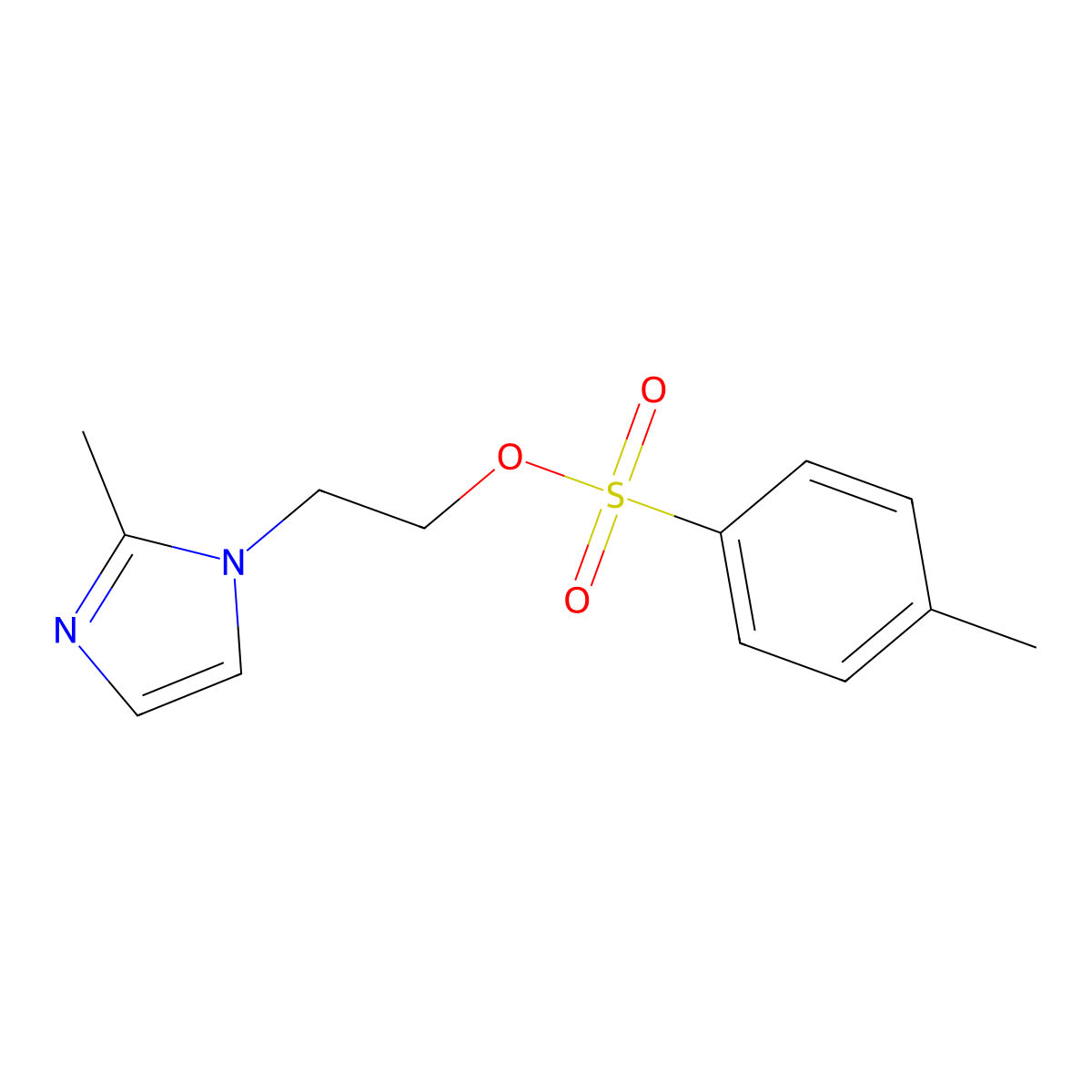 2-(2-methyl-1H-imidazol-1-yl)ethyl 4-methylbenzene-1-sulfonate molecular structure, CAS 220189-84-4