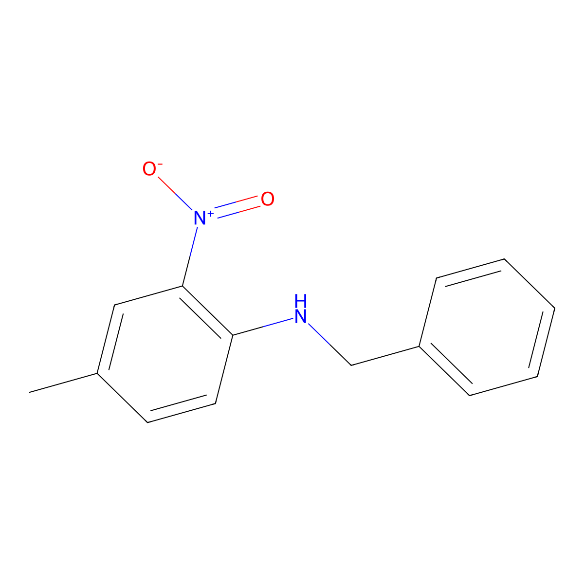 N-Benzyl-4-methyl-2-nitroaniline molecular structure, CAS 22019-66-5