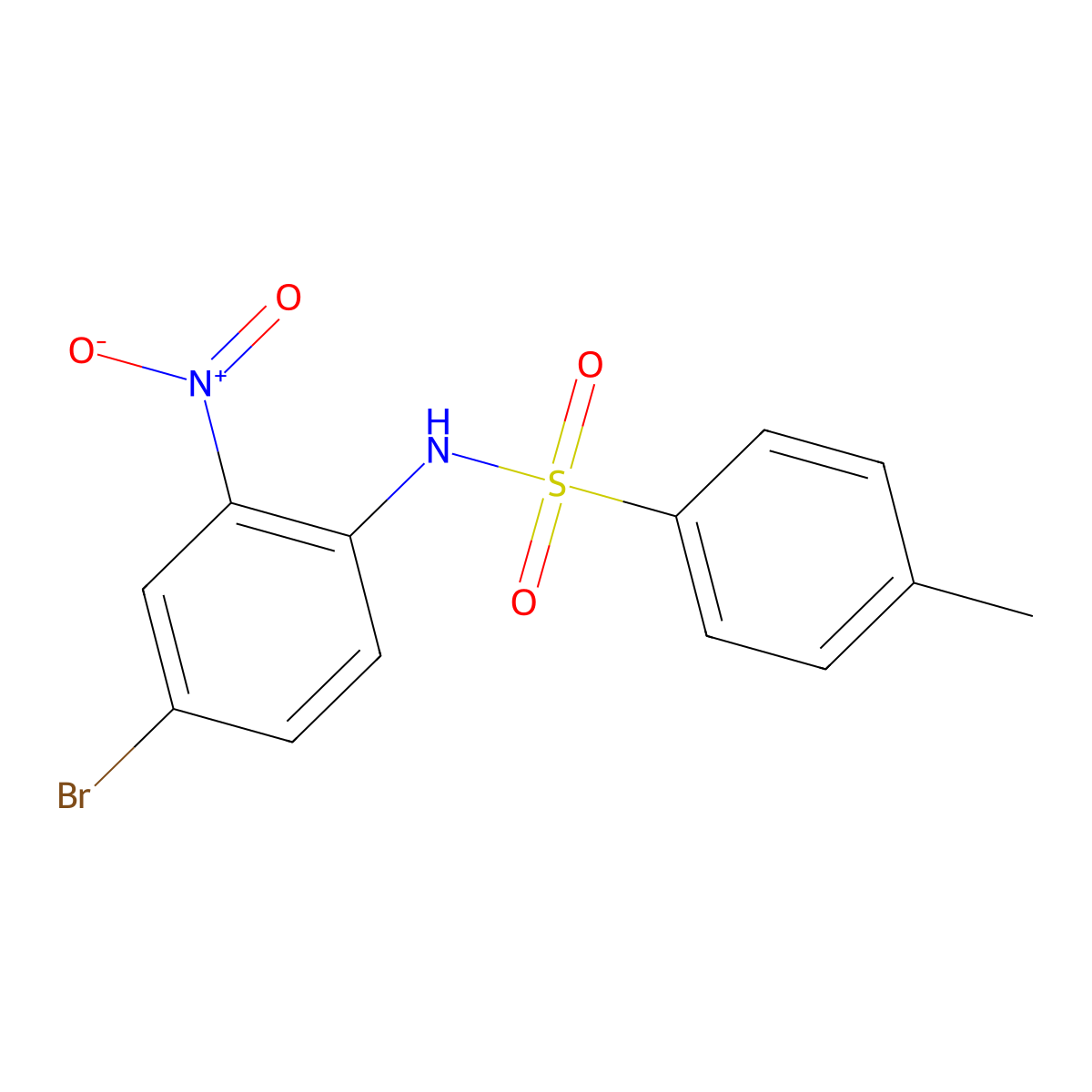 (4-Bromo-2-nitrophenyl)[(4-methylphenyl)sulfonyl]amine molecular structure, CAS 22019-69-8