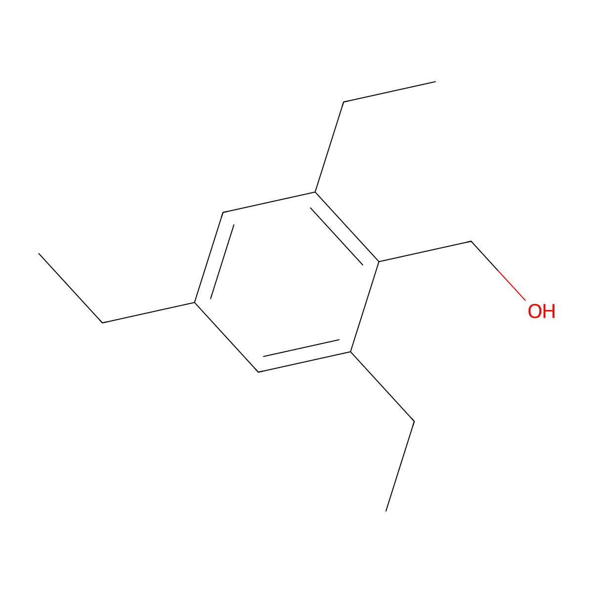 (2,4,6-Triethylphenyl)methanol molecular structure, CAS 22019-74-5