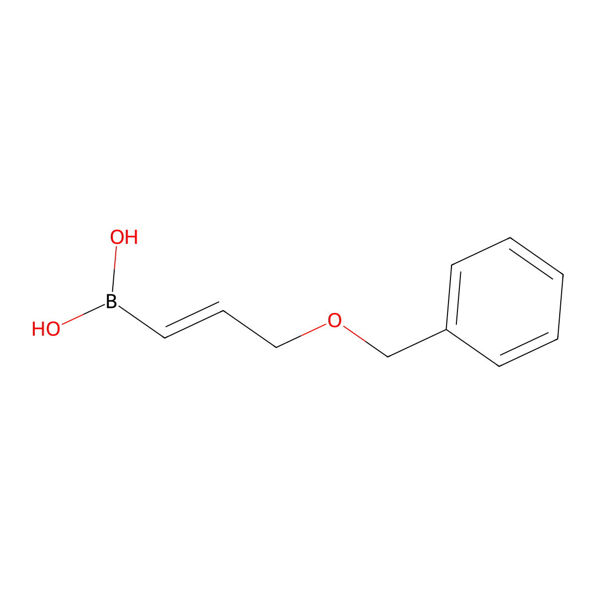 (E)-(3-(Benzyloxy)prop-1-en-1-yl)boronic acid molecular structure, CAS 220194-16-1