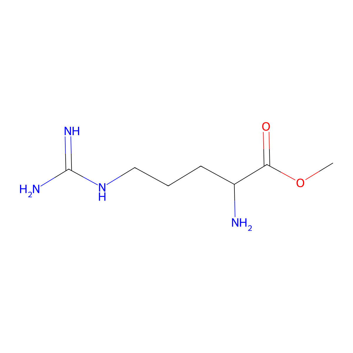 Methyl 2-amino-5-carbamimidamidopentanoate molecular structure, CAS 220195-51-7