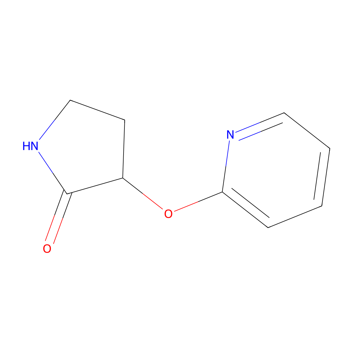 3-(Pyridin-2-yloxy)pyrrolidin-2-one molecular structure, CAS 2201953-67-3