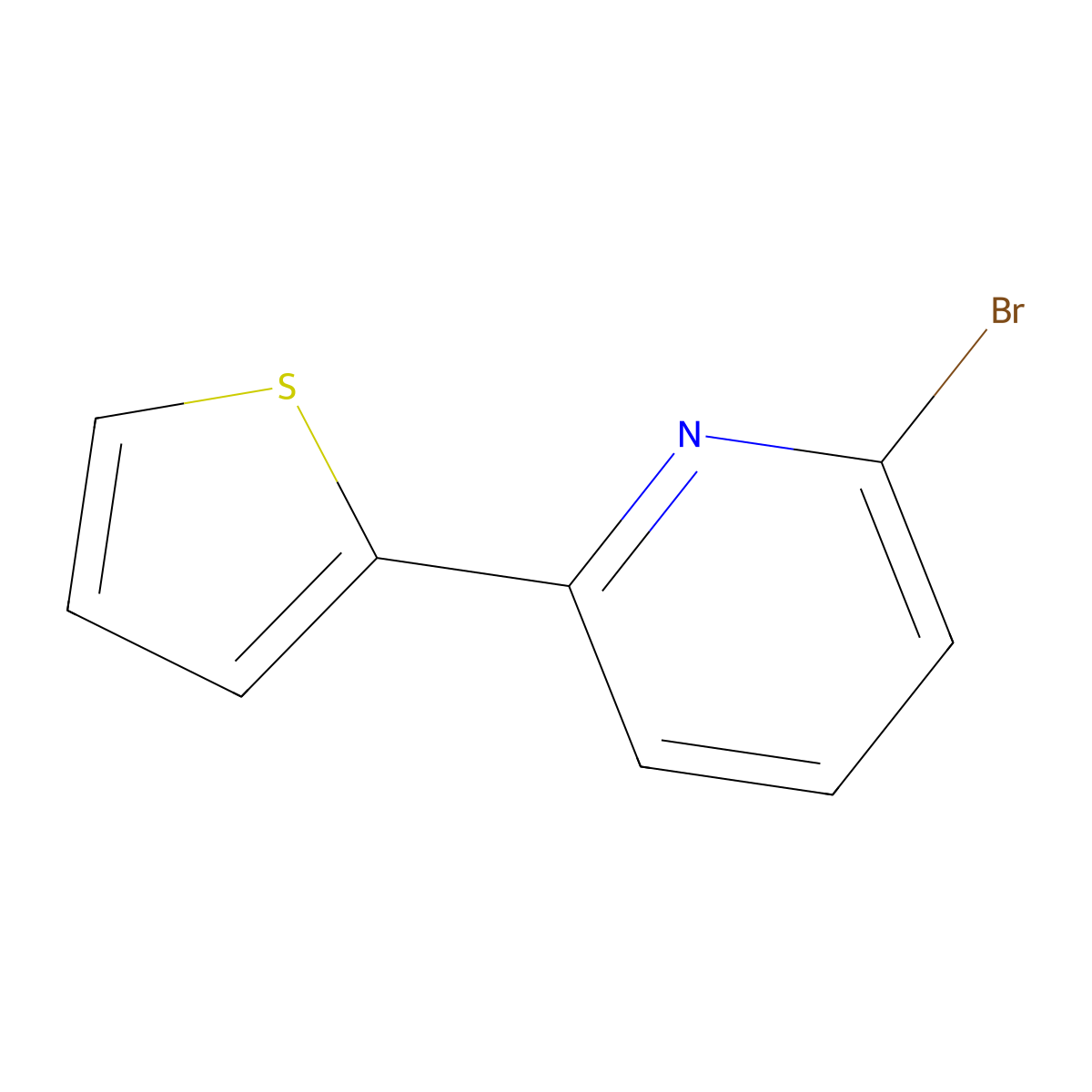 2-Bromo-6-(thiophen-2-yl)pyridine molecular structure, CAS 220196-07-6
